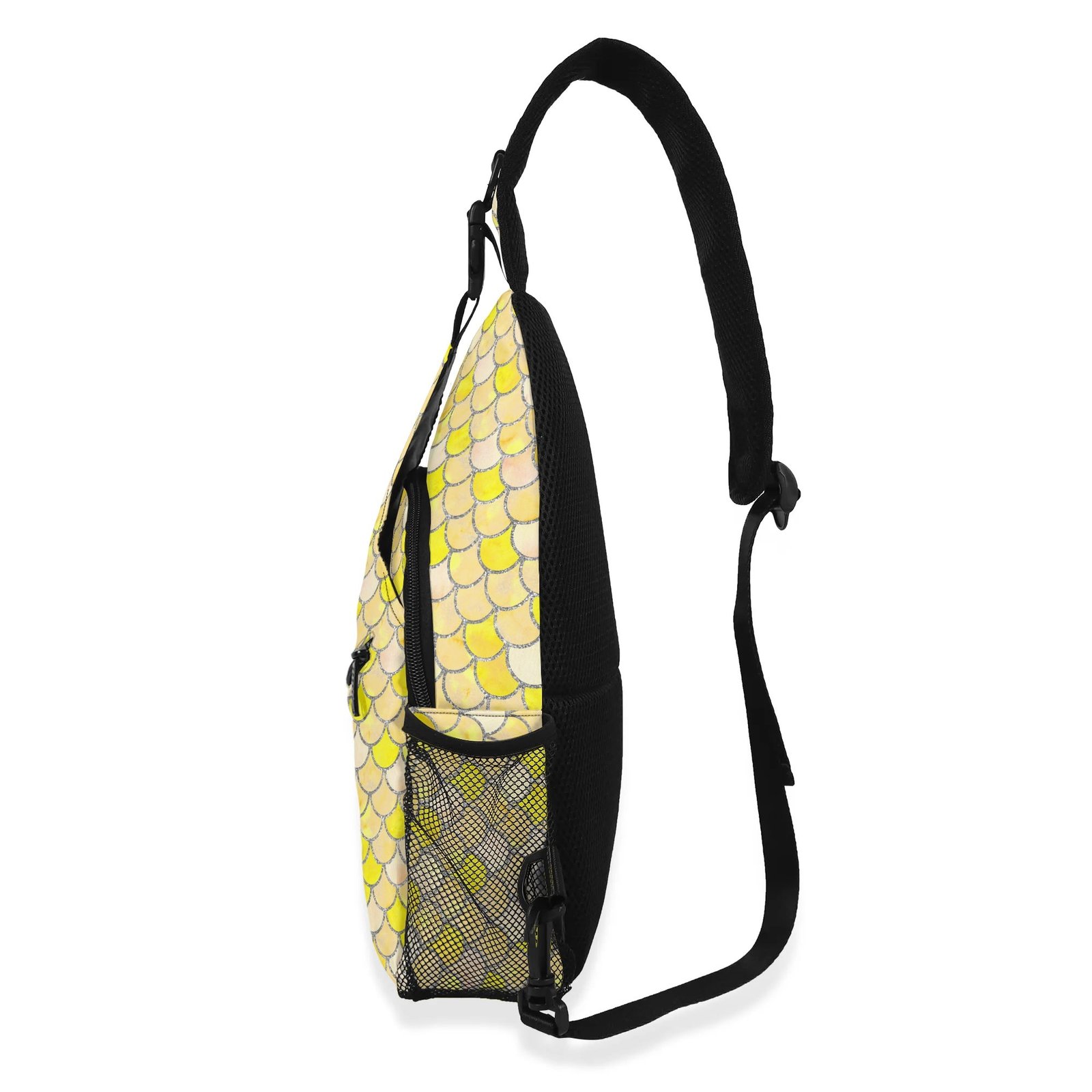 Yellow Mermaid Sling Bag | Mermaid Chest Bag Crossbody Bag with Adjustable Strap - Image 3