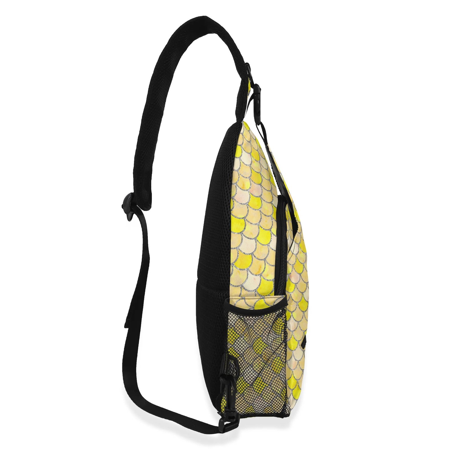 Yellow Mermaid Sling Bag | Mermaid Chest Bag Crossbody Bag with Adjustable Strap - Image 4