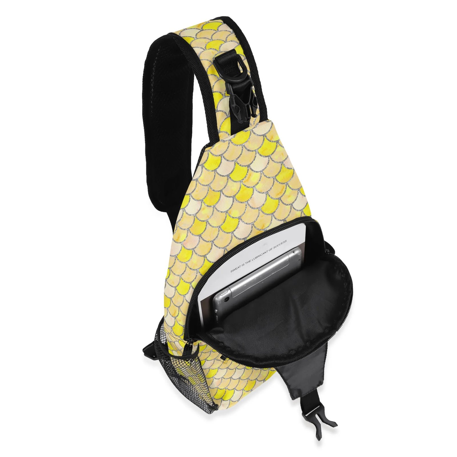 Yellow Mermaid Sling Bag | Mermaid Chest Bag Crossbody Bag with Adjustable Strap - Image 5