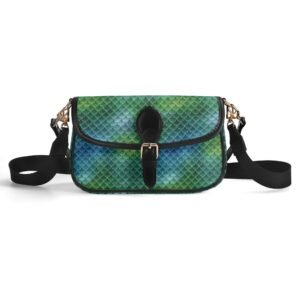 Green Mermaid Scale Crossbody Bag