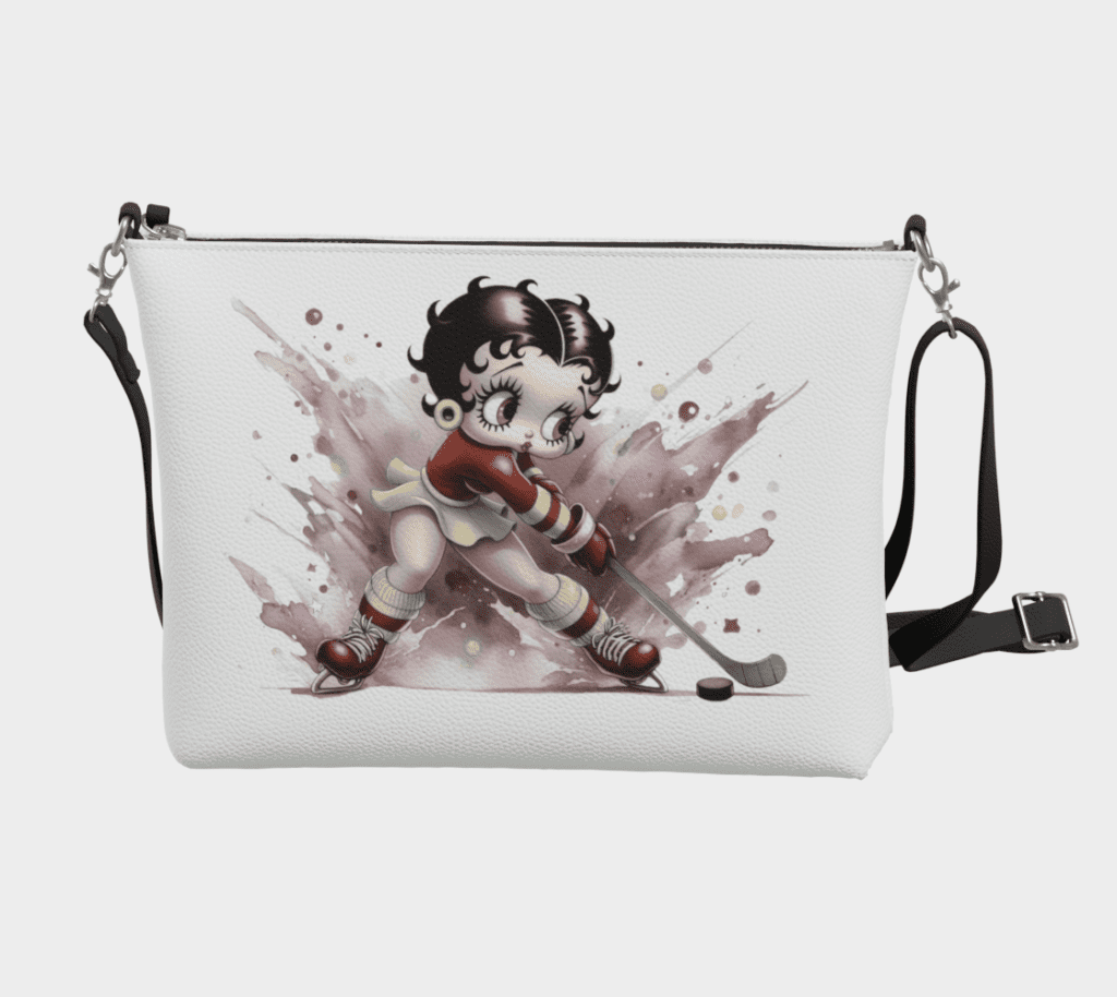 Hockey Betty Boop Mini Bag in Red and White