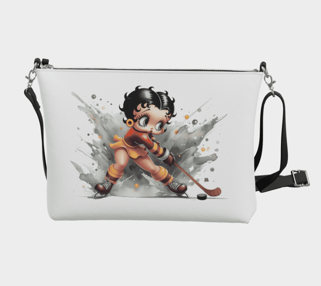 Hockey Betty Boop Mini Bag in Red and Gold