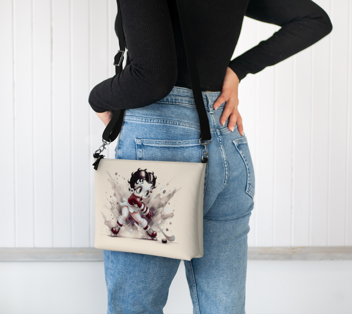 Hockey Betty Boop Mini Bag in Sepia Tone