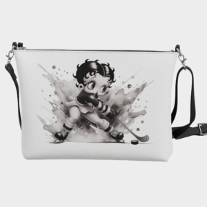 Hockey Betty Boop Mini Bag in Black and White