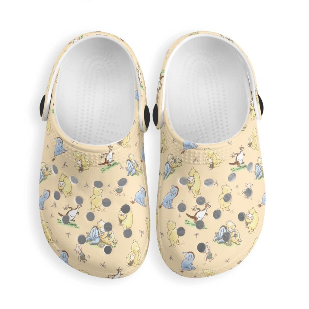 Kid's Winnie the Pooh Rubber Clogs in Yellow