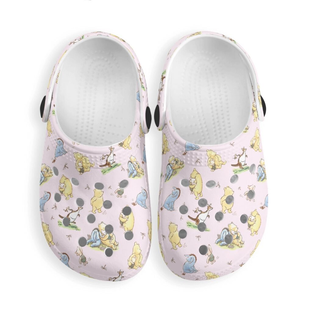 Kid’s Winnie the Pooh Rubber Clogs in Pink