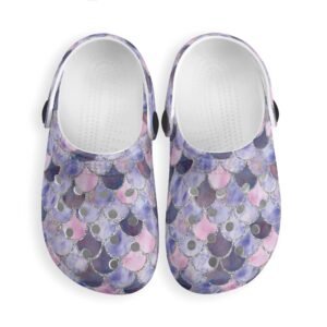Kid's Purple Mermaid Rubber Sandals