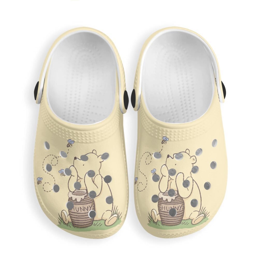 Kid's Winnie the Pooh Shoes with Vent Holes in Yellow