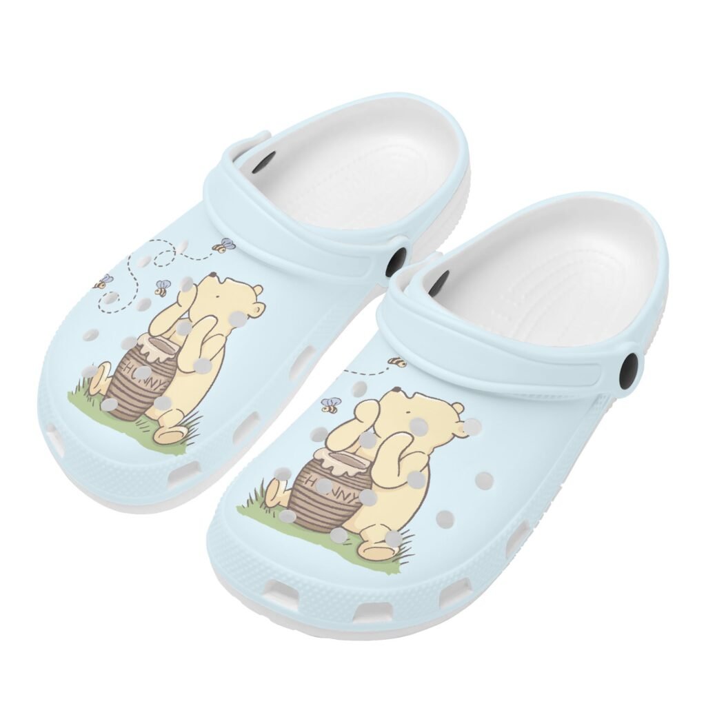 Blue Winnie the Pooh Rubber Clogs