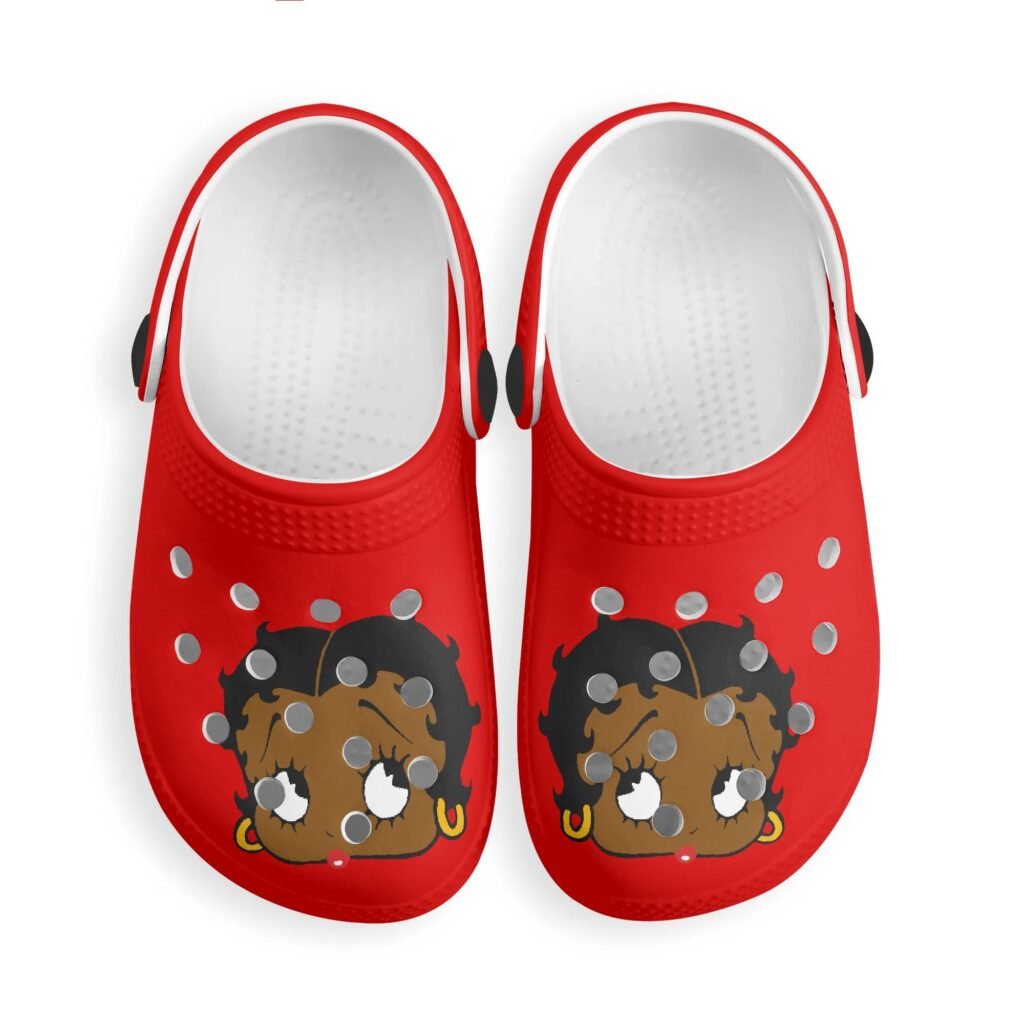 Kid's Black Betty Boop Rubber Clogs