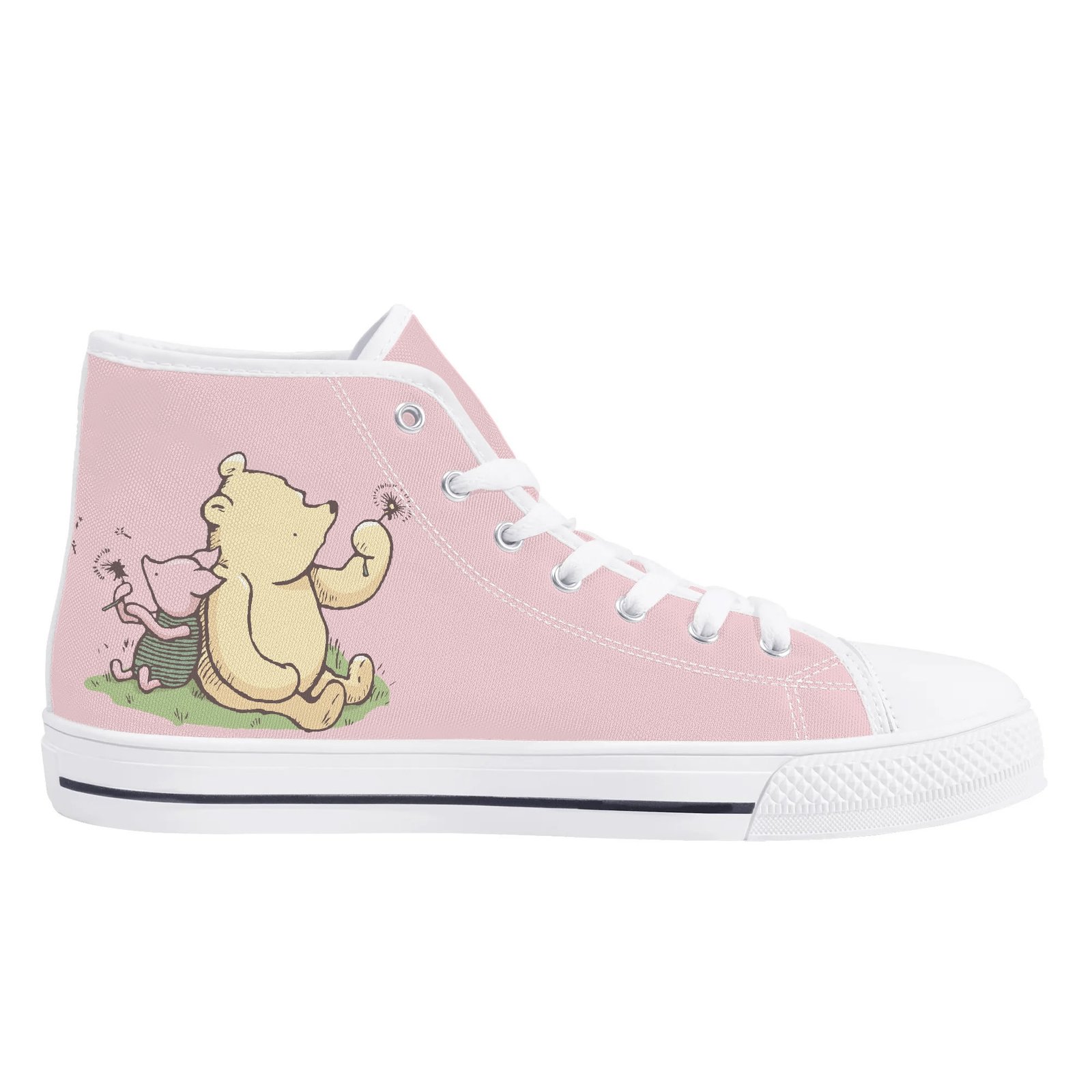 Women’s High Top Winnie the Pooh Shoes | Winnie the Pooh and Piglet Pink High Top Shoes - Image 18