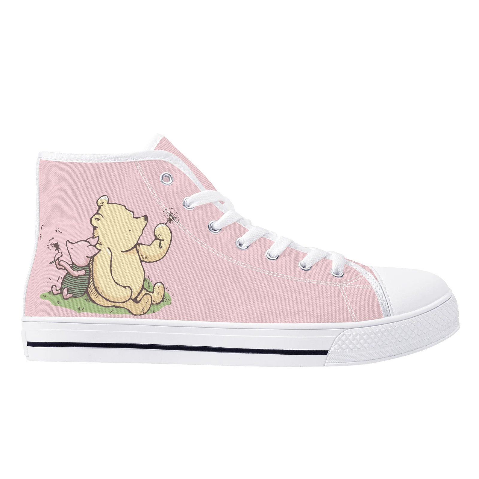 Women’s High Top Winnie the Pooh Shoes | Winnie the Pooh and Piglet Pink High Top Shoes