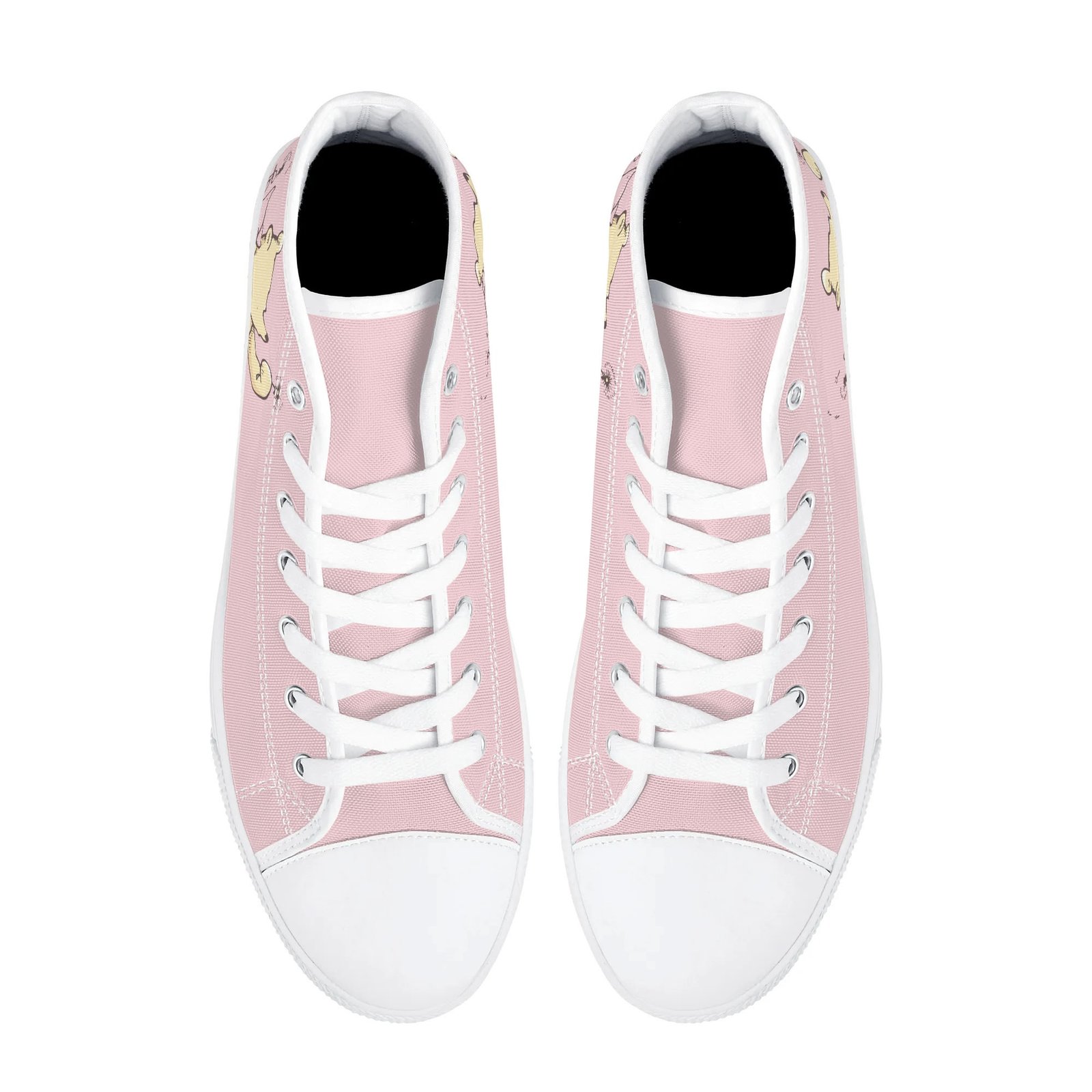 Women’s High Top Winnie the Pooh Shoes | Winnie the Pooh and Piglet Pink High Top Shoes - Image 14