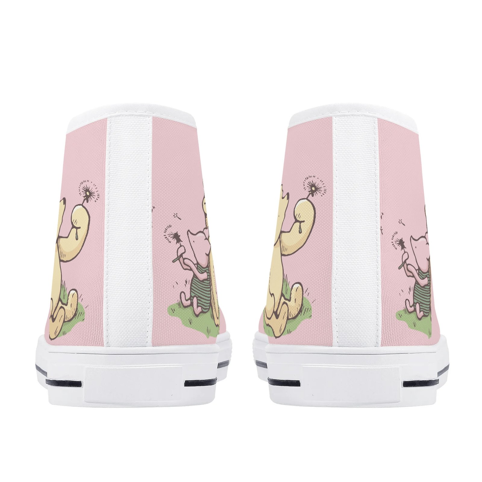 Women’s High Top Winnie the Pooh Shoes | Winnie the Pooh and Piglet Pink High Top Shoes - Image 15