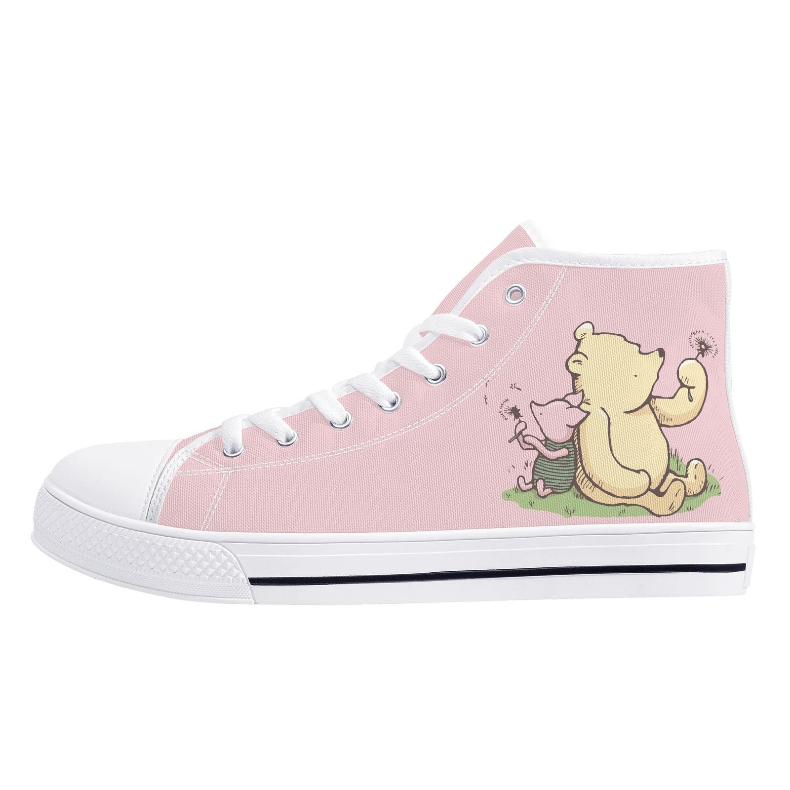 Women’s High Top Winnie the Pooh Shoes | Winnie the Pooh and Piglet Pink High Top Shoes - Image 17