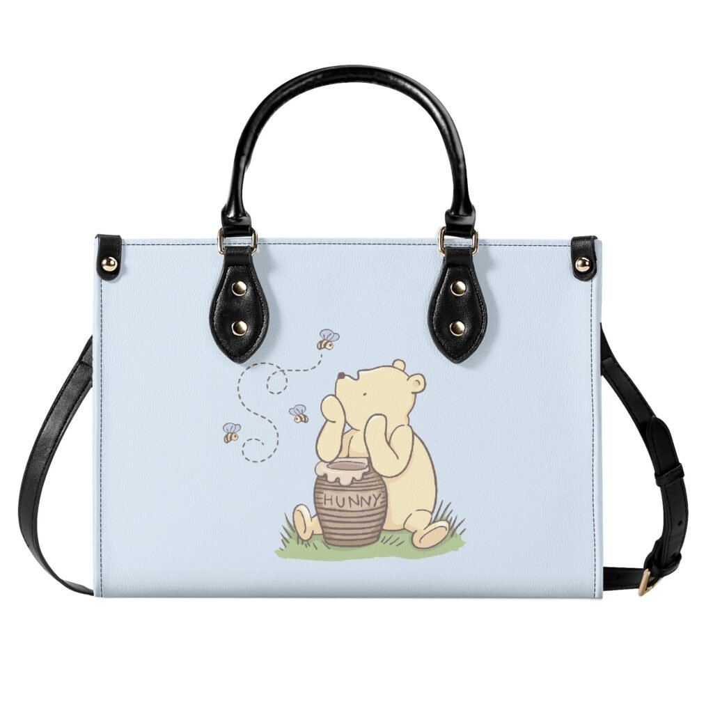 Blue Winnie the Pooh Handbag in Vegan Leather