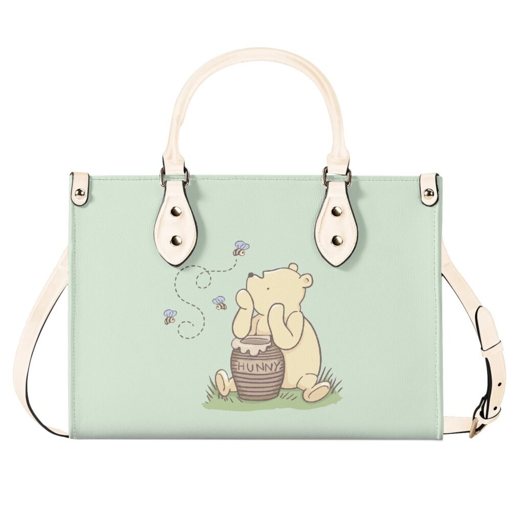Green Winnie the Pooh Handbag in Vegan Leather
