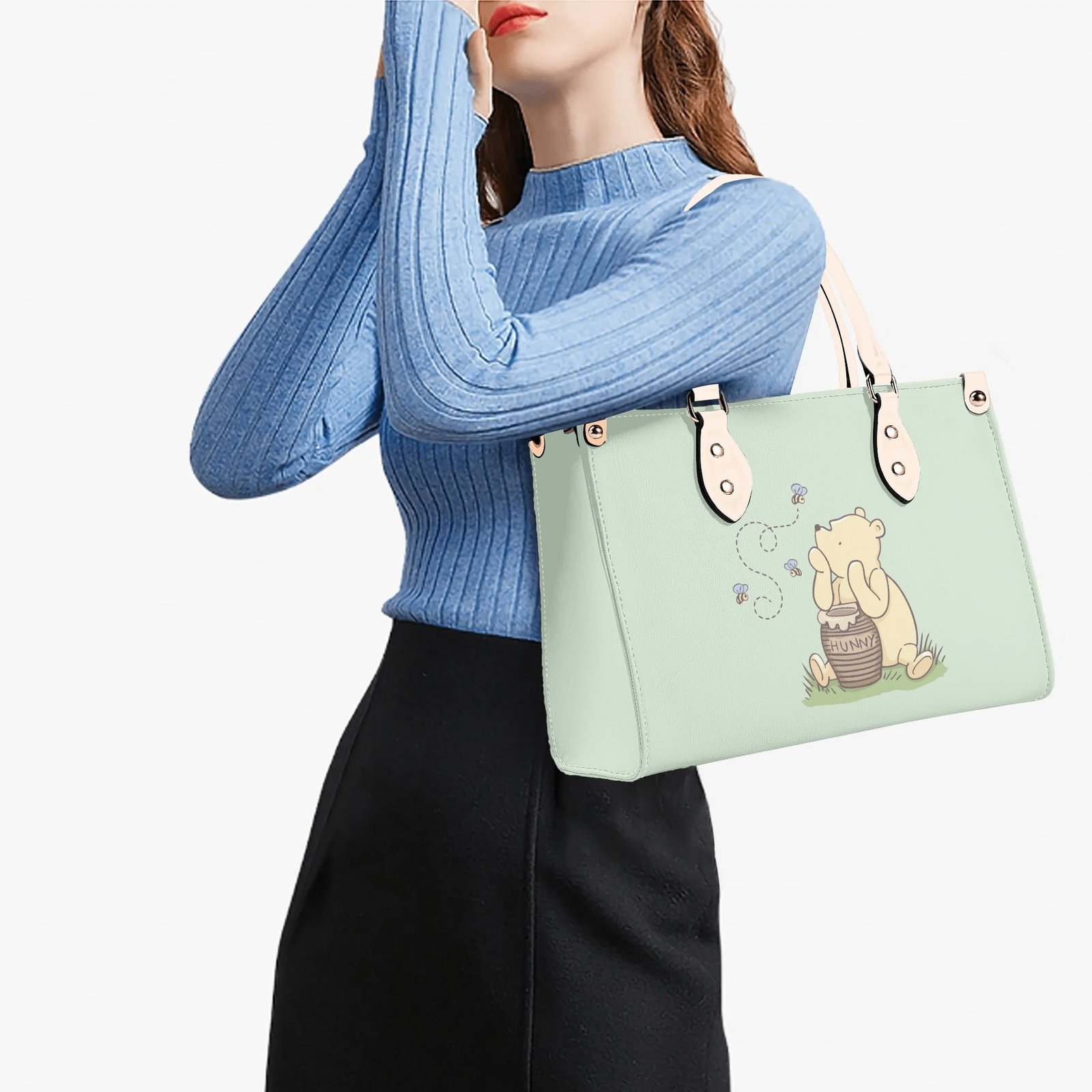 Green Winnie the Pooh Handbag in Vegan Leather - Image 8