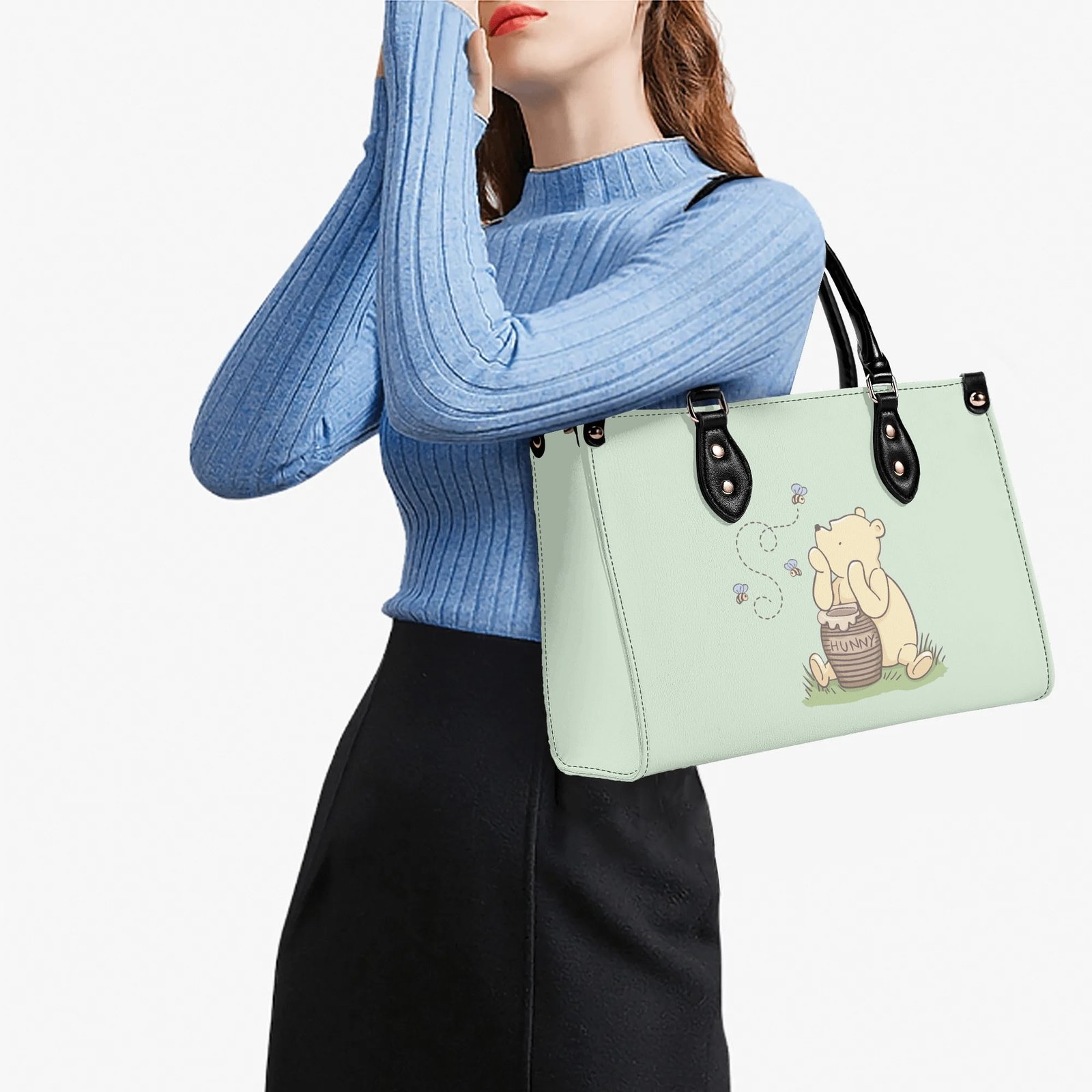 Green Winnie the Pooh Handbag in Vegan Leather - Image 17
