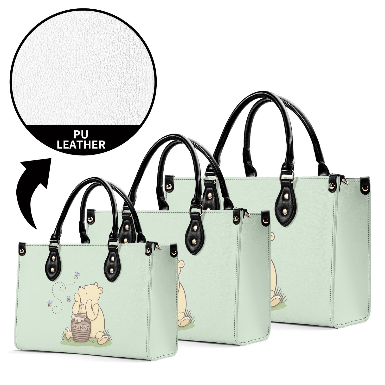 Green Winnie the Pooh Handbag in Vegan Leather - Image 22