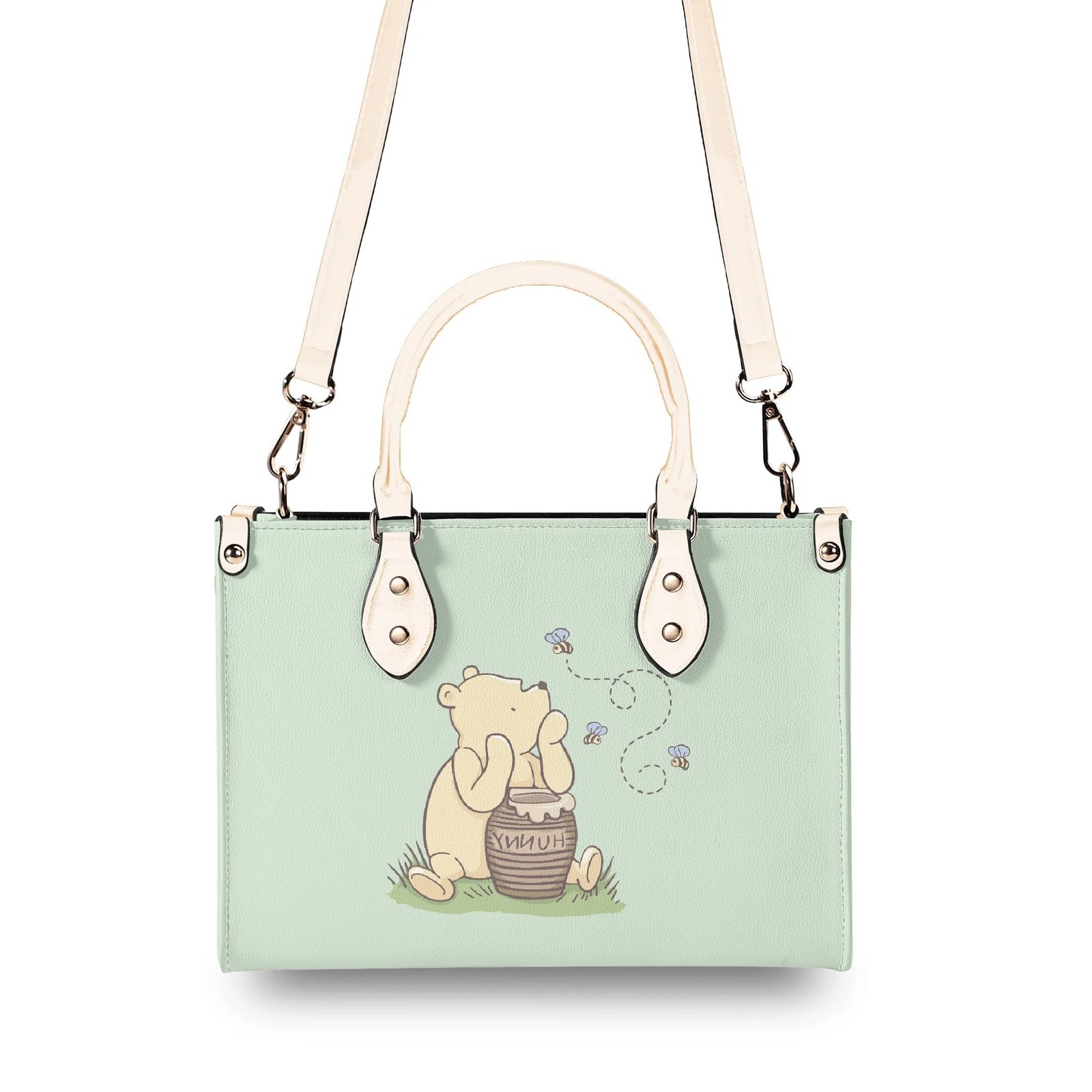 Green Winnie the Pooh Handbag in Vegan Leather - Image 4