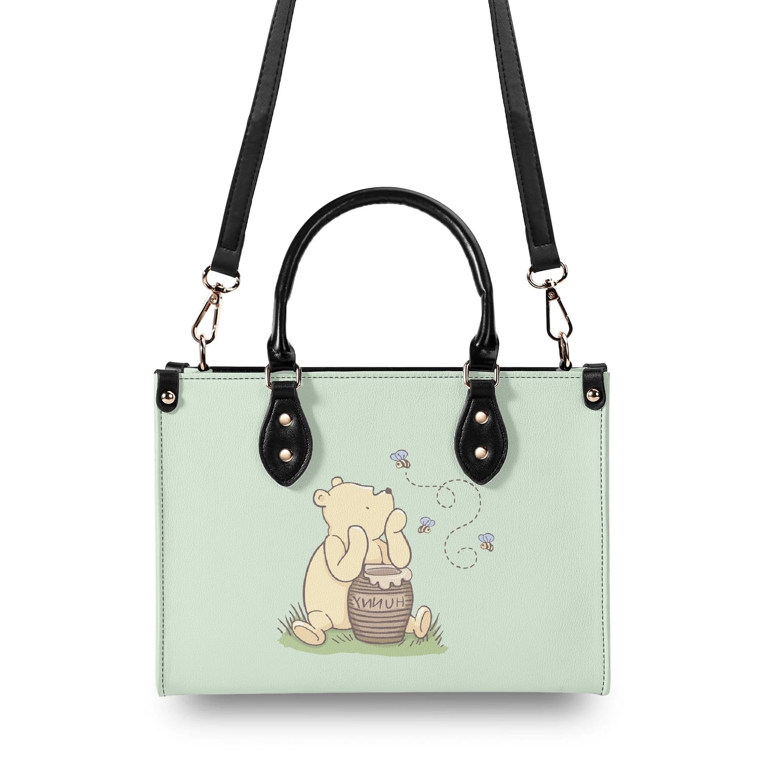 Green Winnie the Pooh Handbag in Vegan Leather - Image 13
