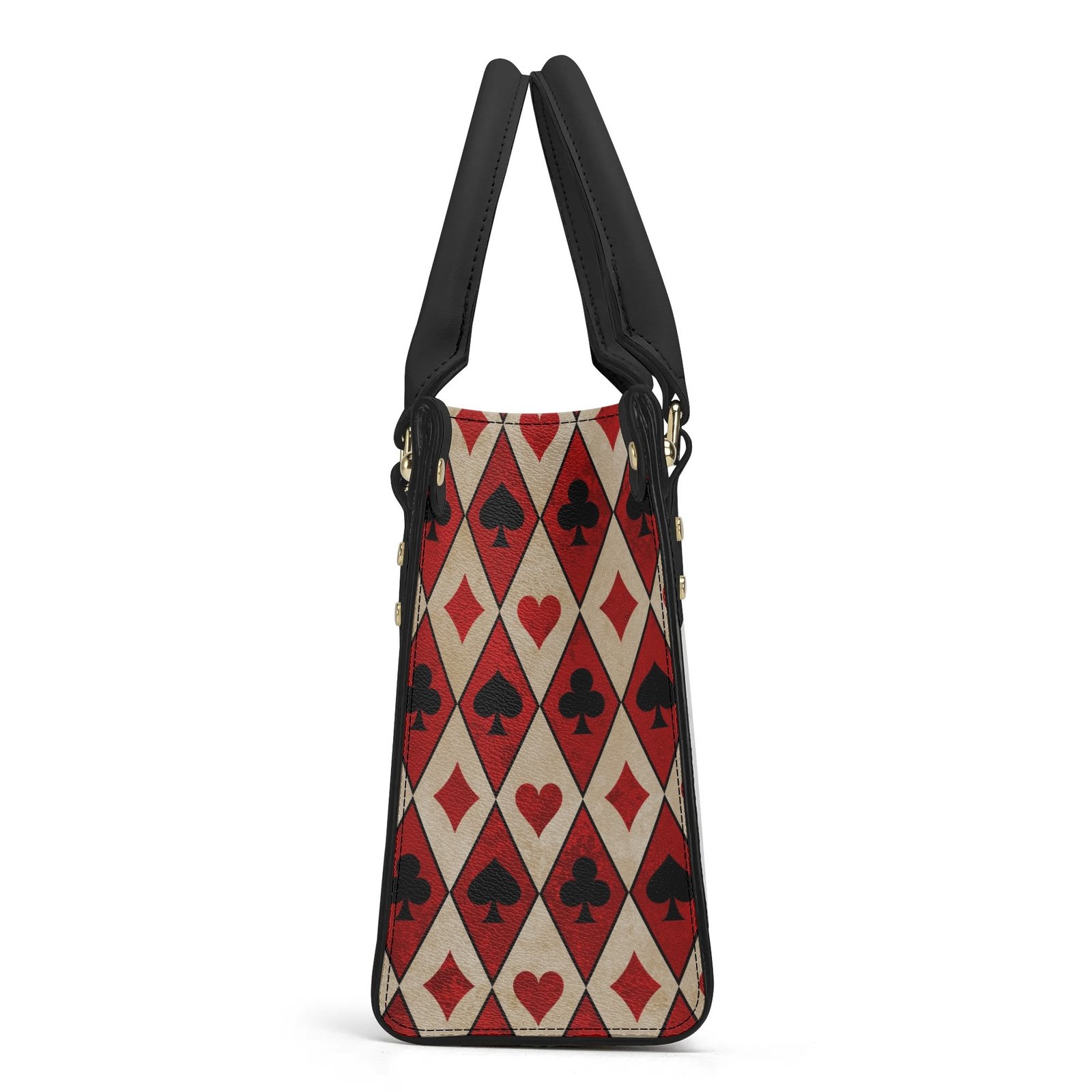 Playing Cards Handbag With Crossbody Strap in Vegan Leather - Image 3
