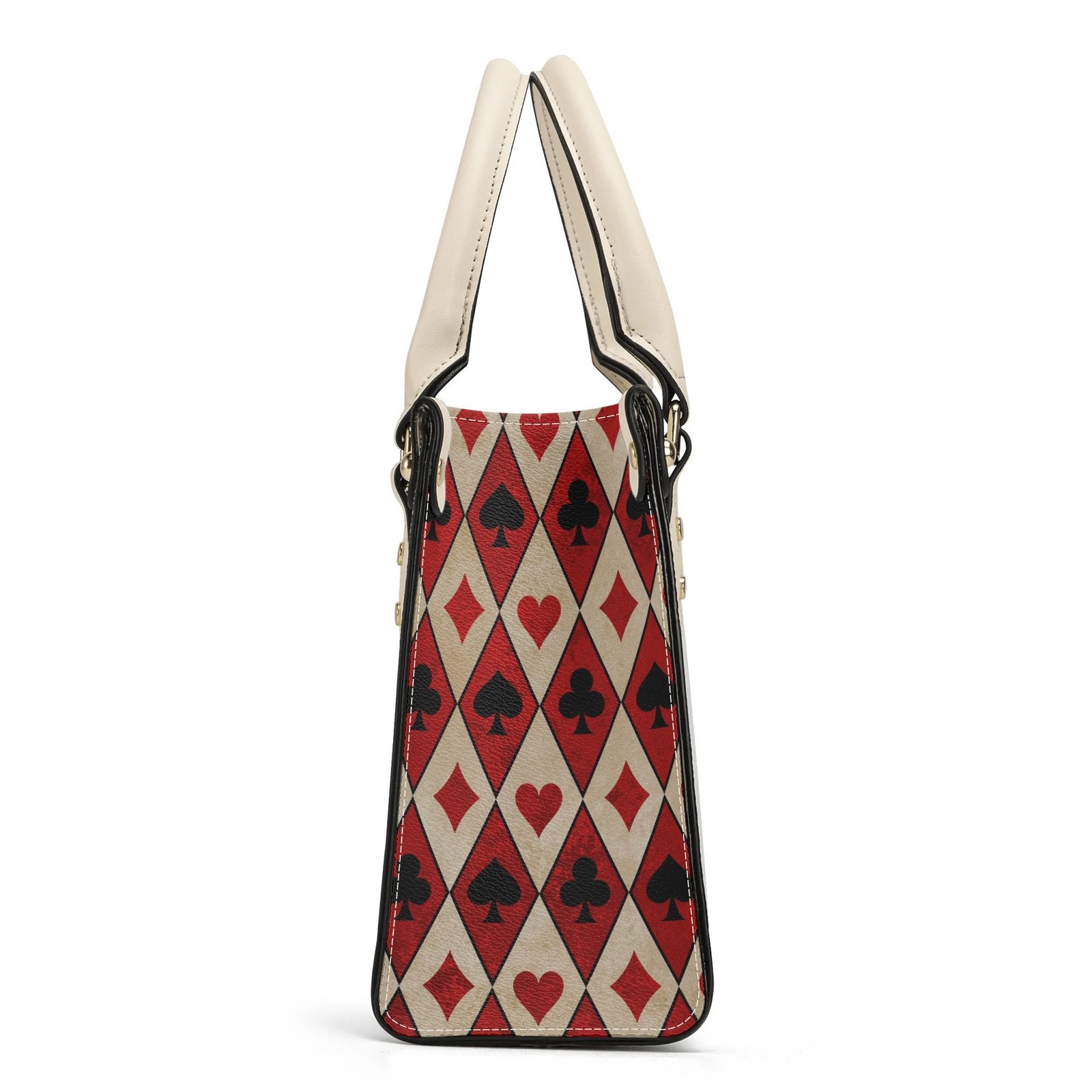 Playing Cards Handbag With Crossbody Strap in Vegan Leather - Image 12