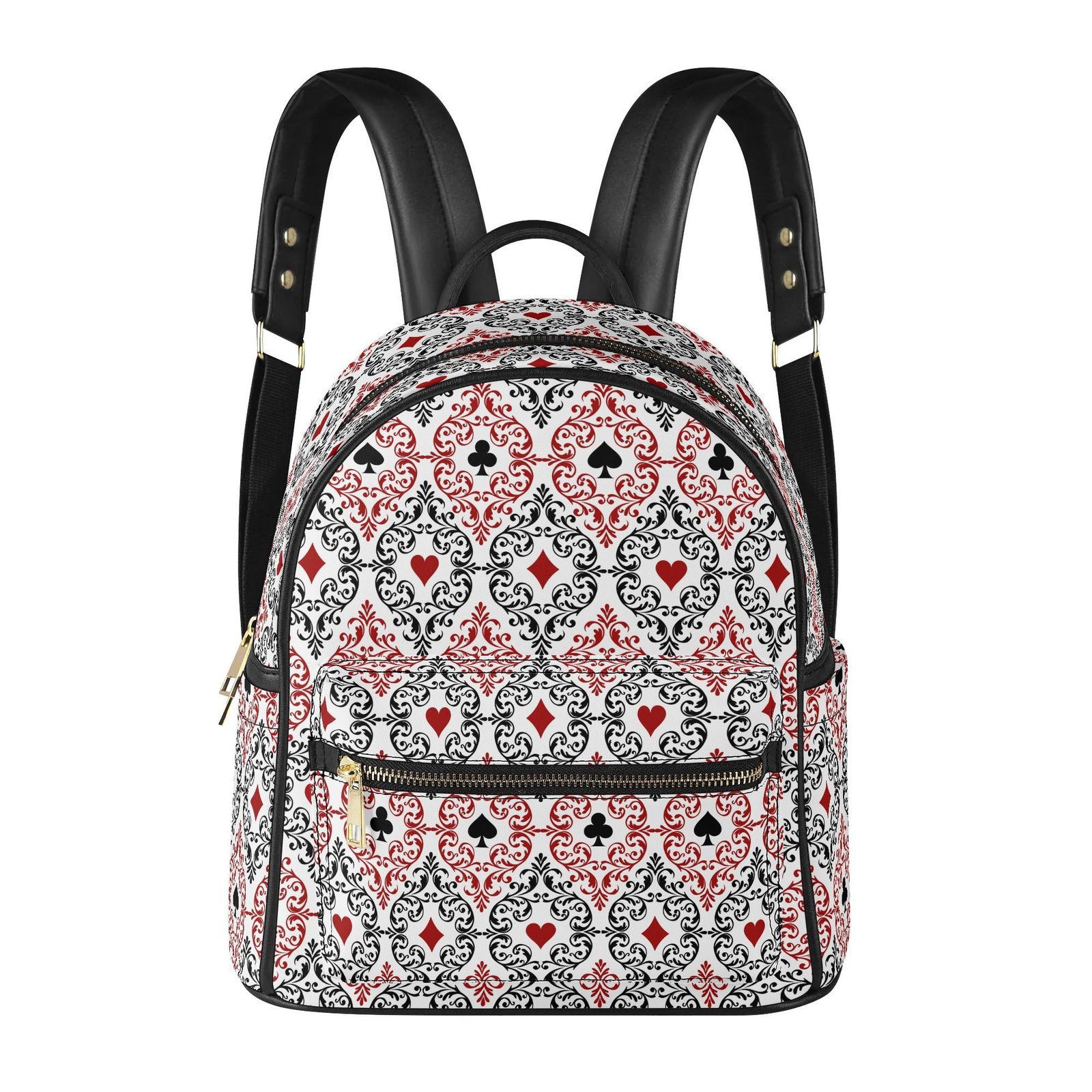Playing Cards Vegan Leather Mini Backpack