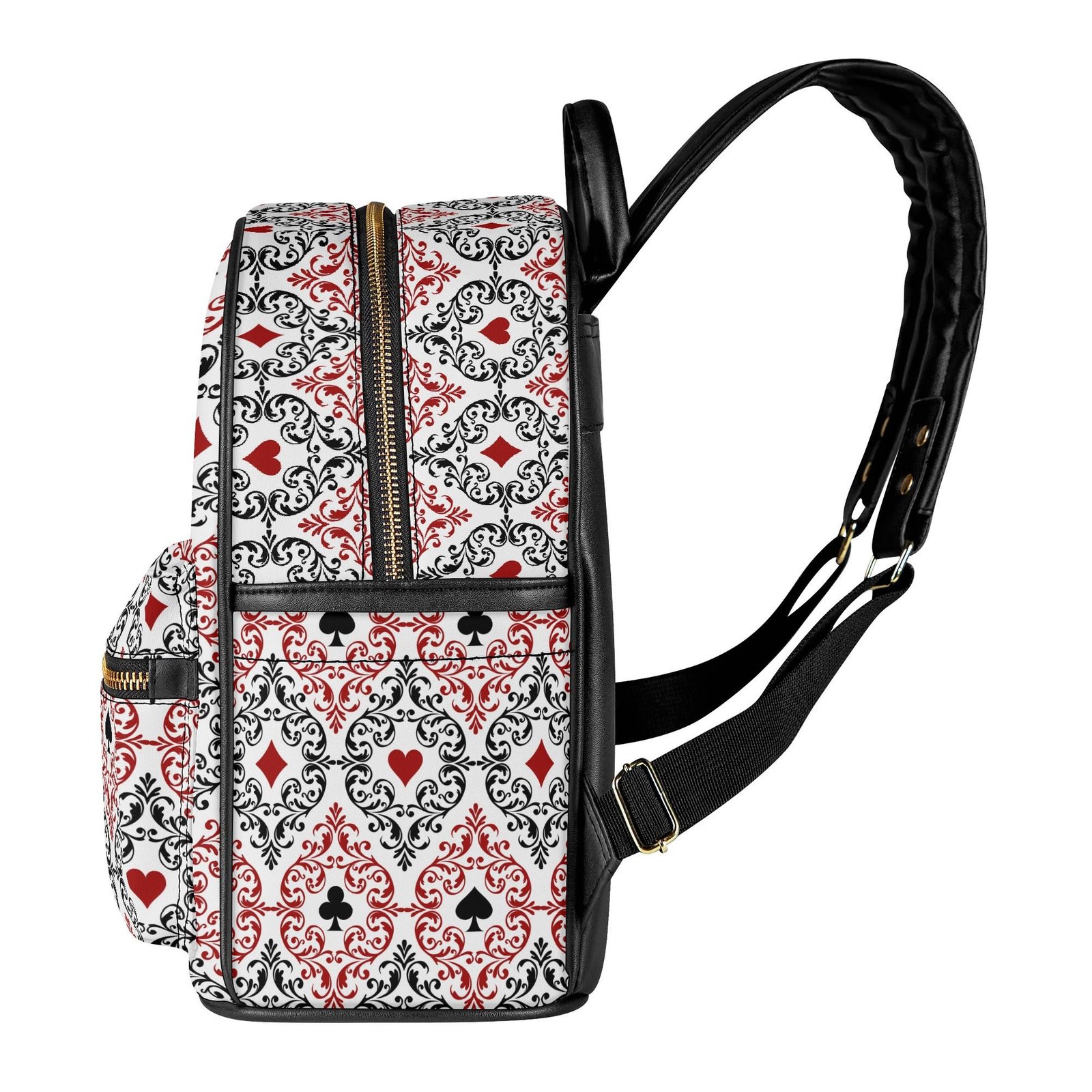Playing Cards Vegan Leather Mini Backpack - Image 3