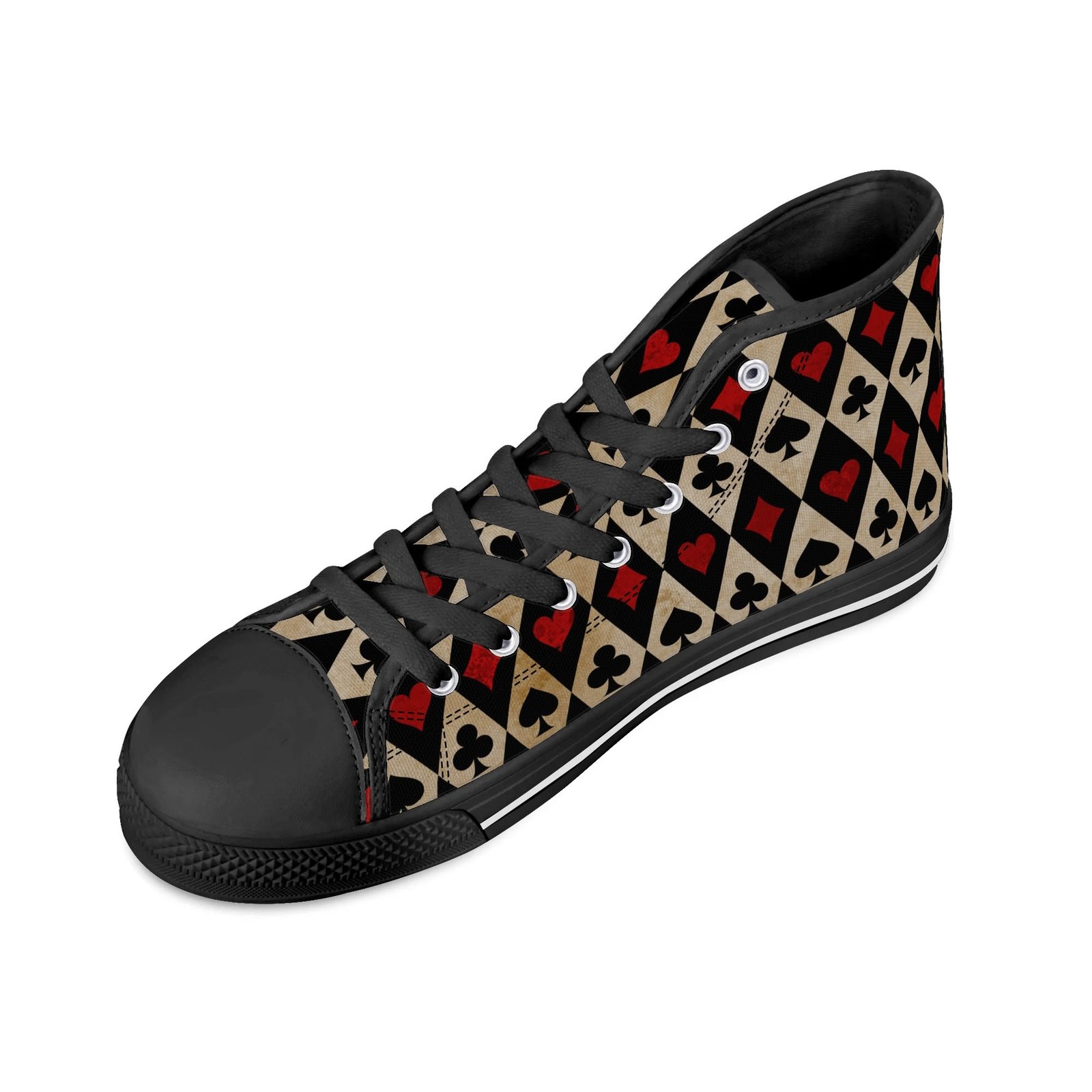Women's Playing Card High Top Shoes - Image 10