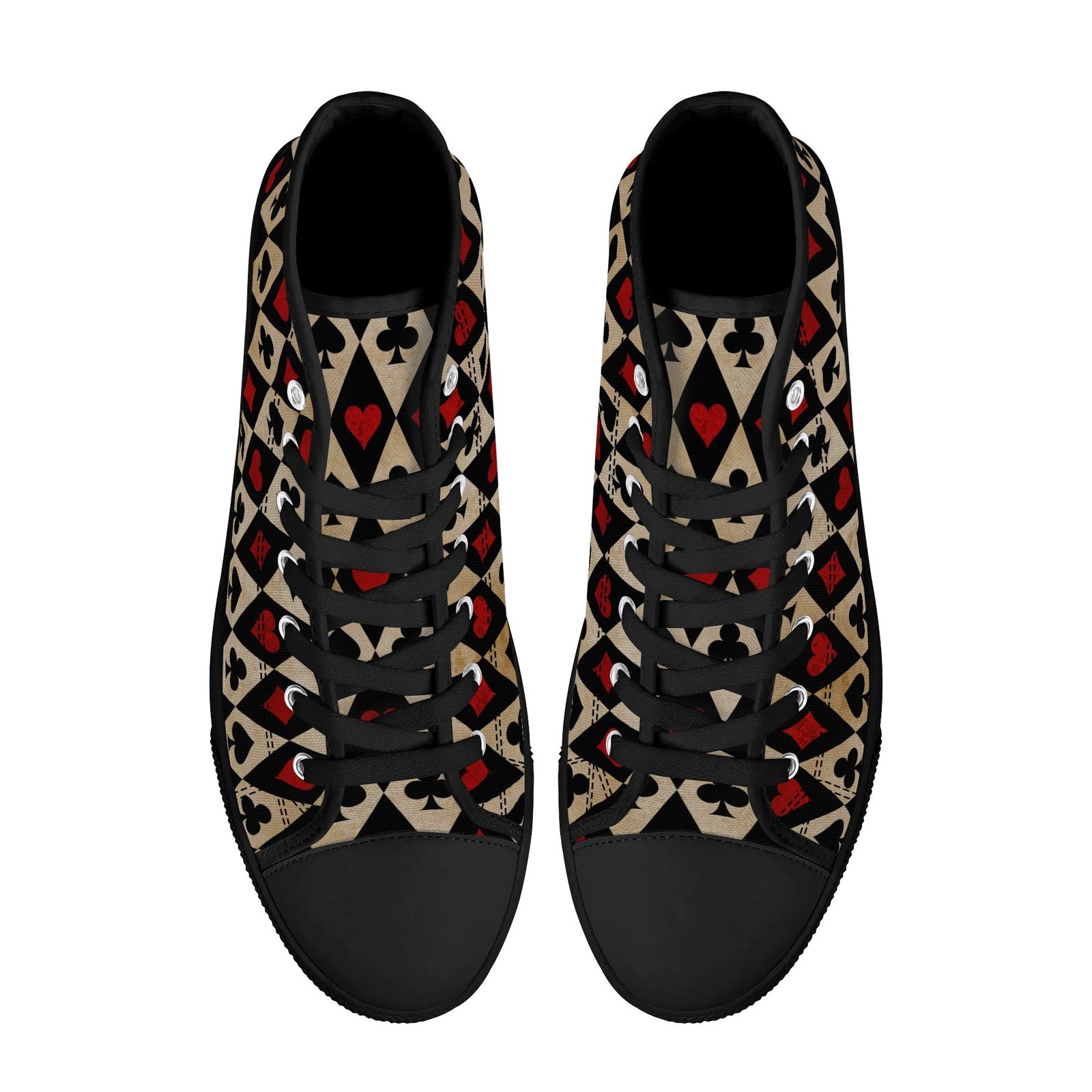 Women's Playing Card High Top Shoes - Image 2