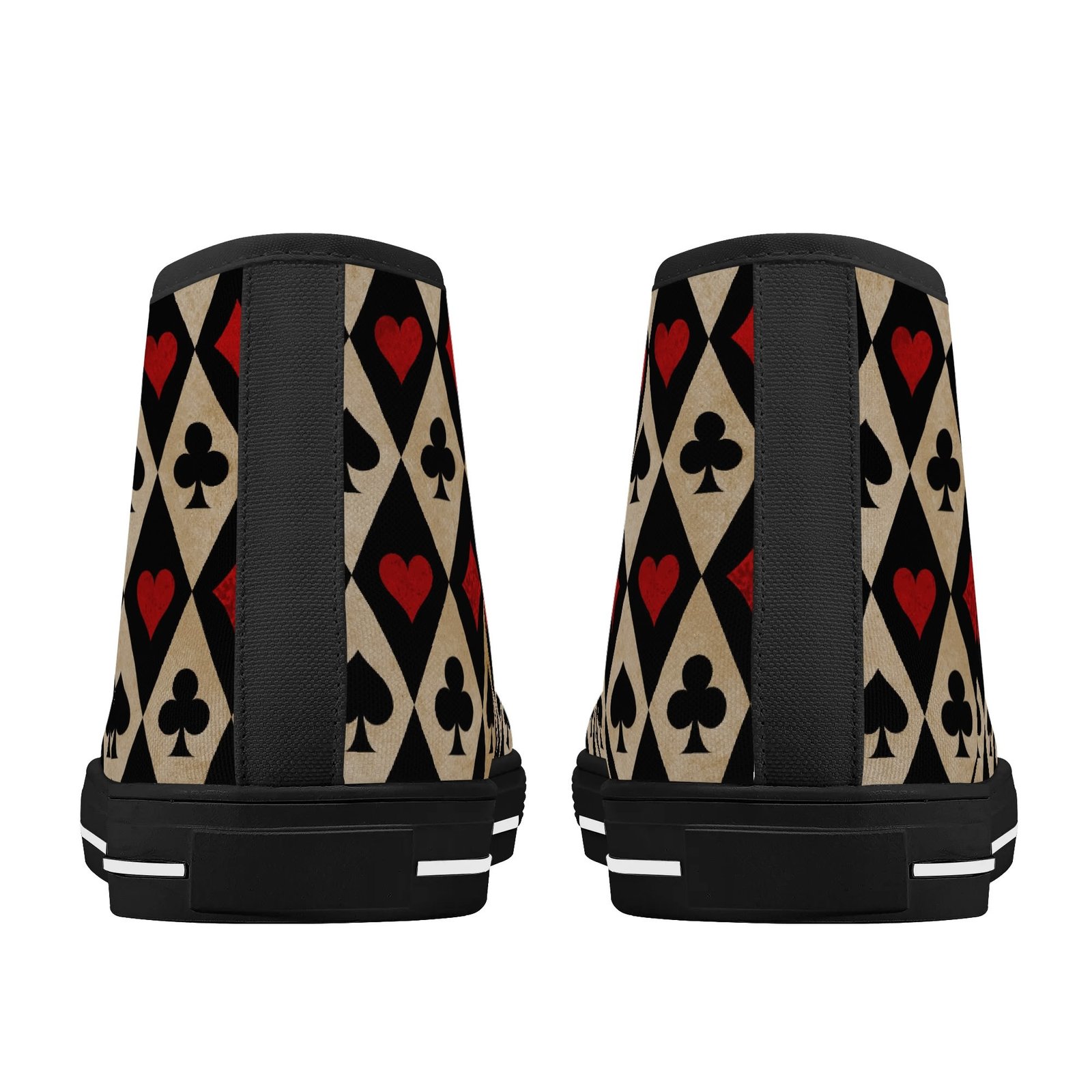 Women's Playing Card High Top Shoes - Image 3