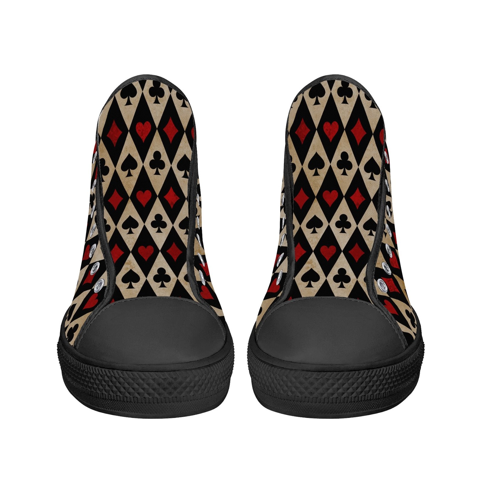 Women's Playing Card High Top Shoes - Image 4