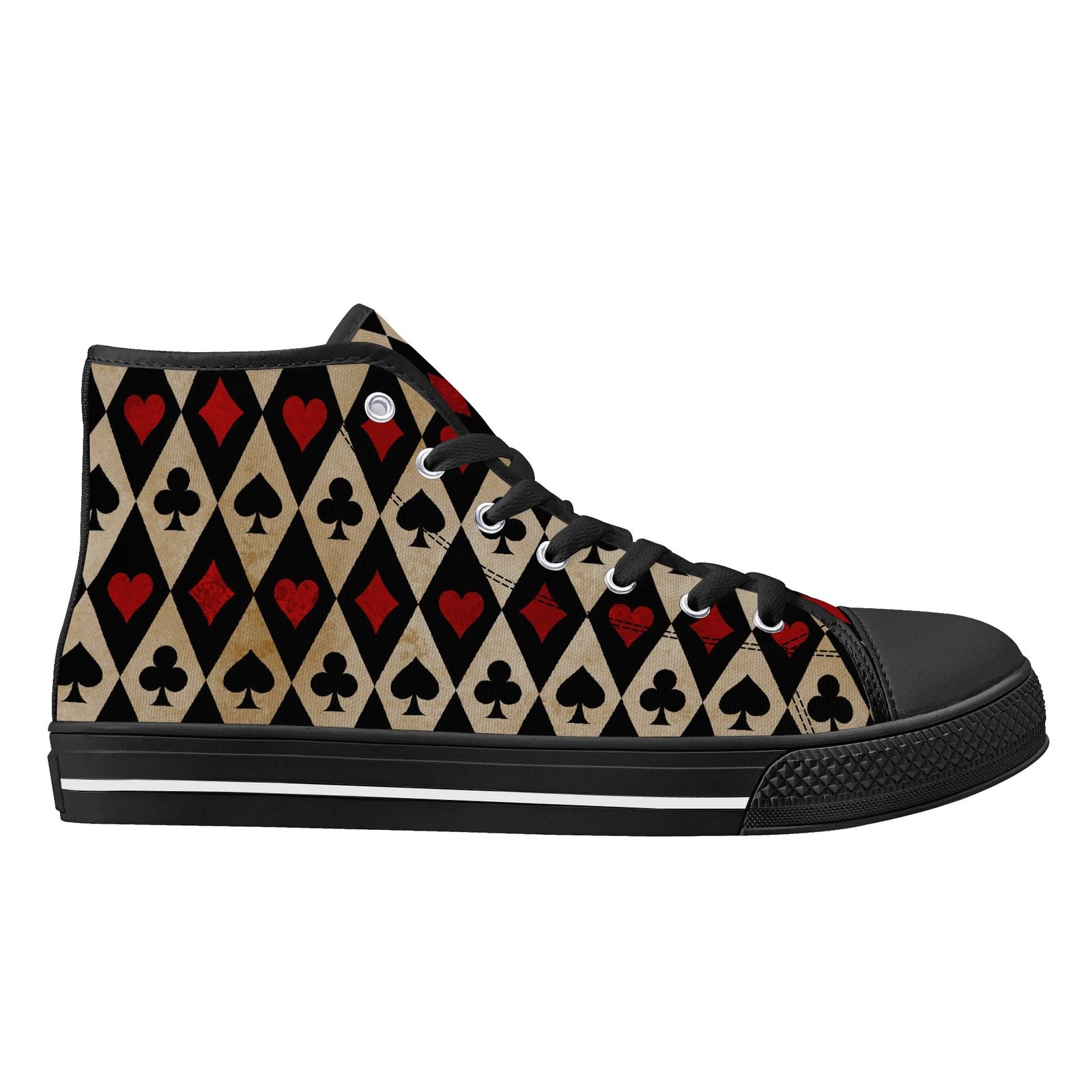 Women's Playing Card High Top Shoes - Image 8