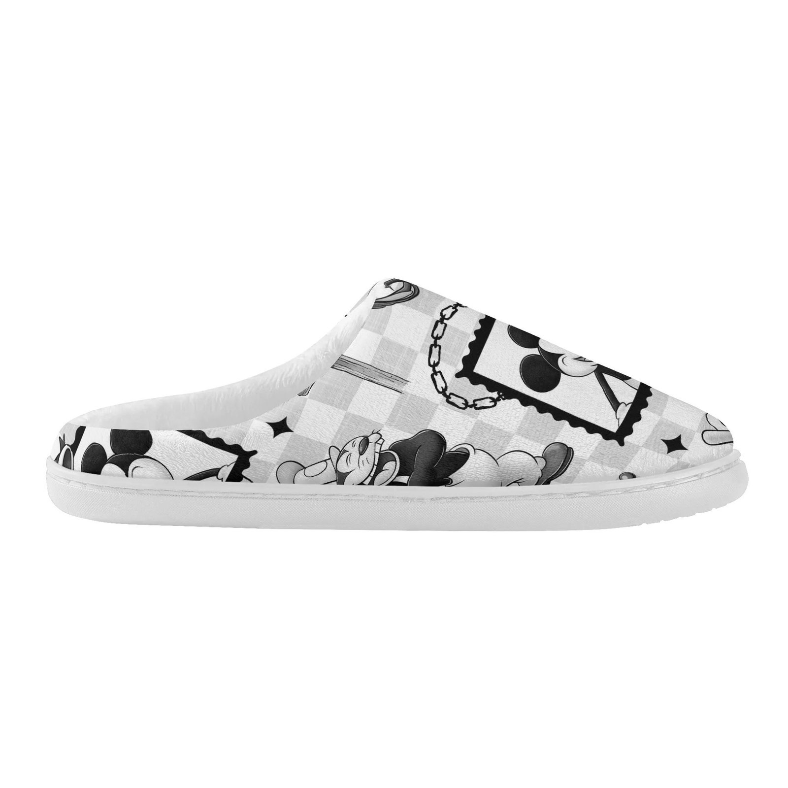 Steamboat Willie Slippers in Black and White - Image 12