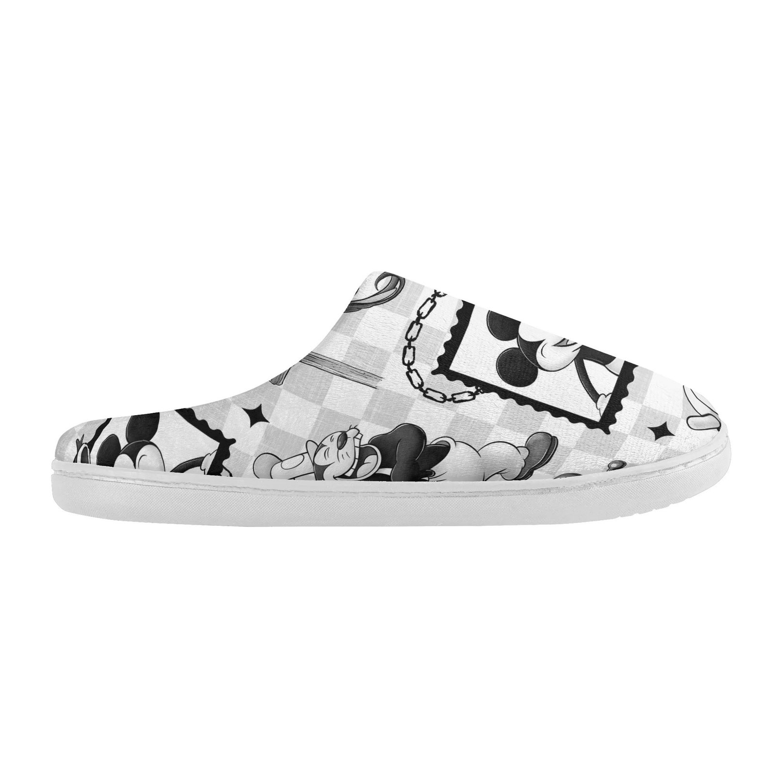 Steamboat Willie Slippers in Black and White - Image 14