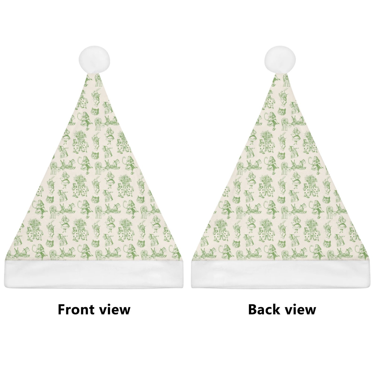 Alice in Wonderland Christmas Santa Hat | Green - Image 2