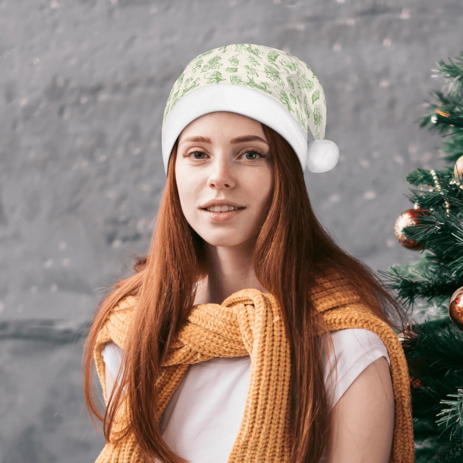 Alice in Wonderland Christmas Santa Hat | Green - Image 3
