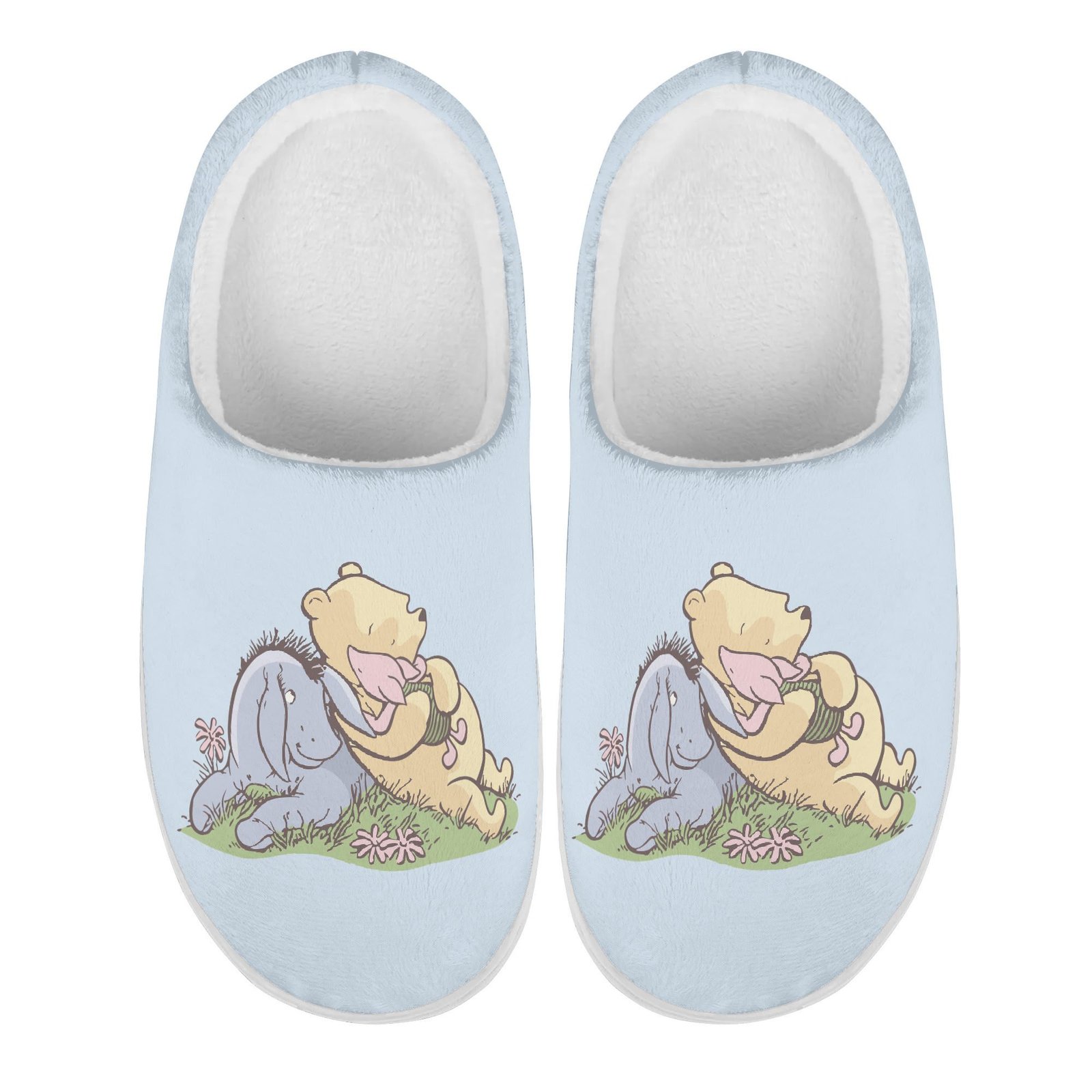 Blue Winnie the Pooh Slippers