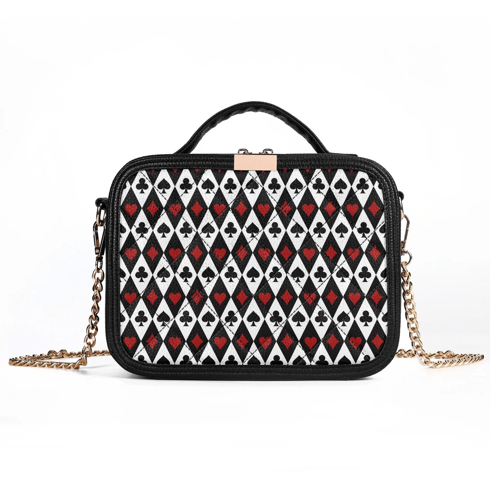 Card Suit Crossbody Bag with Chain Strap - Image 2