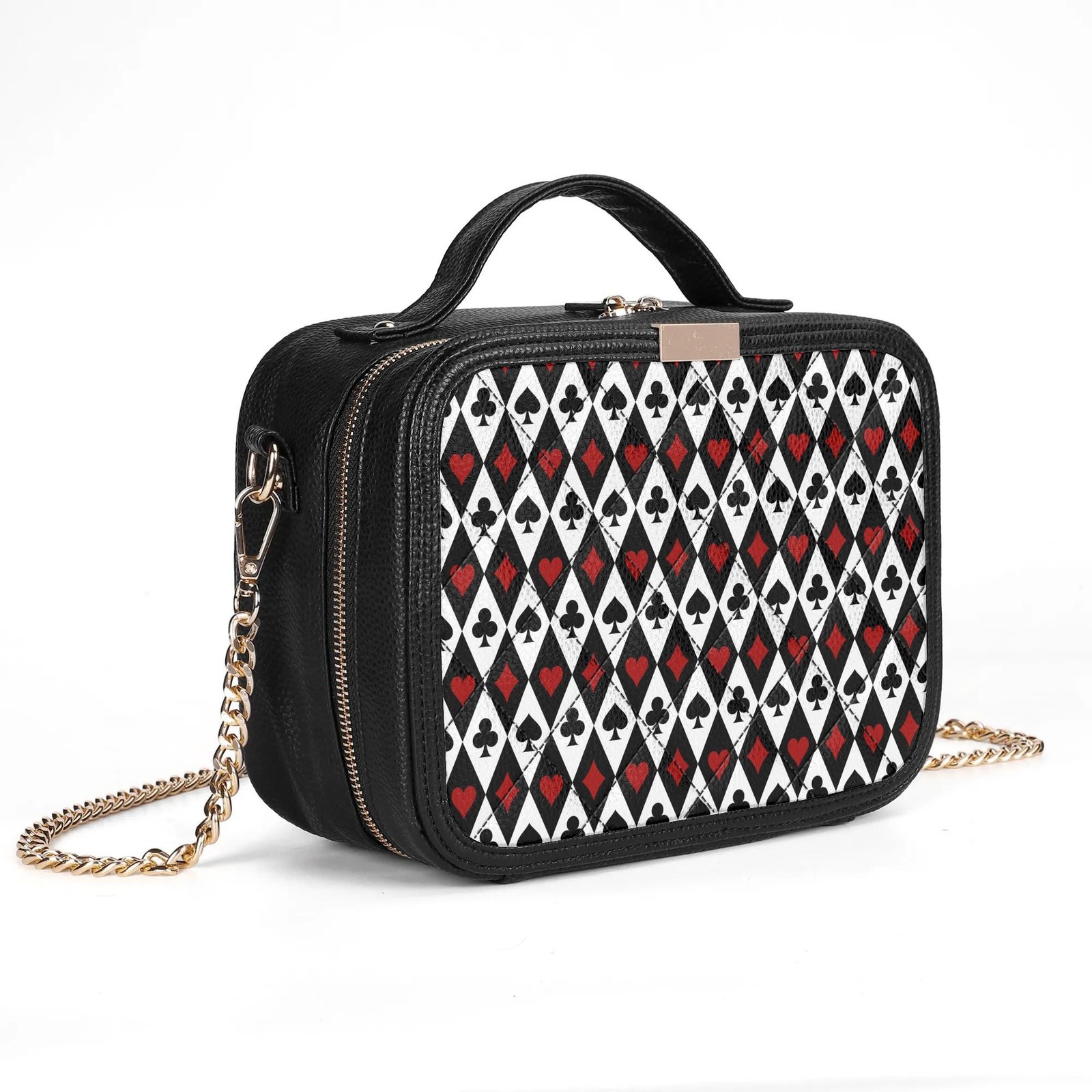 Card Suit Crossbody Bag with Chain Strap - Image 3