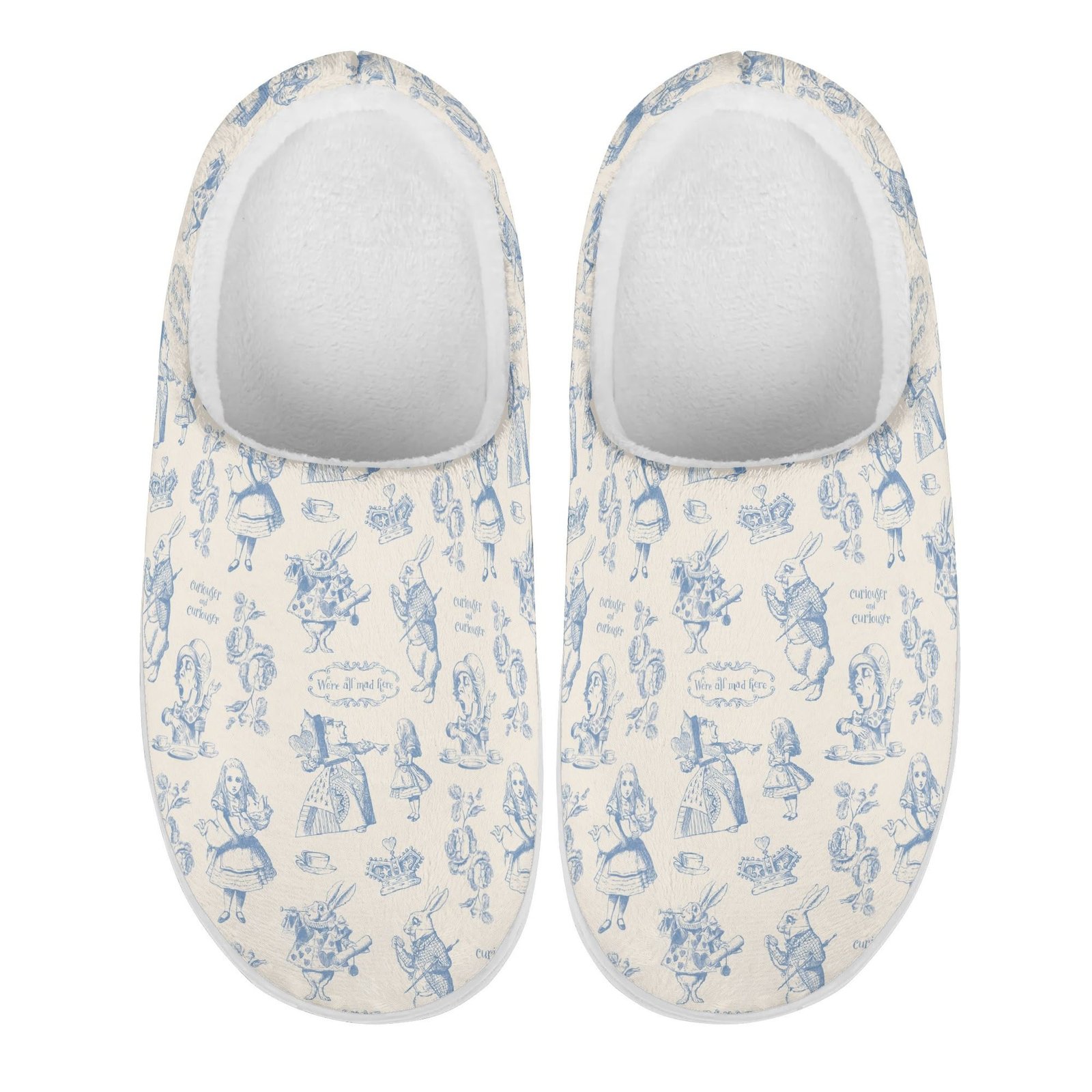 Blue Alice in Wonderland Slippers