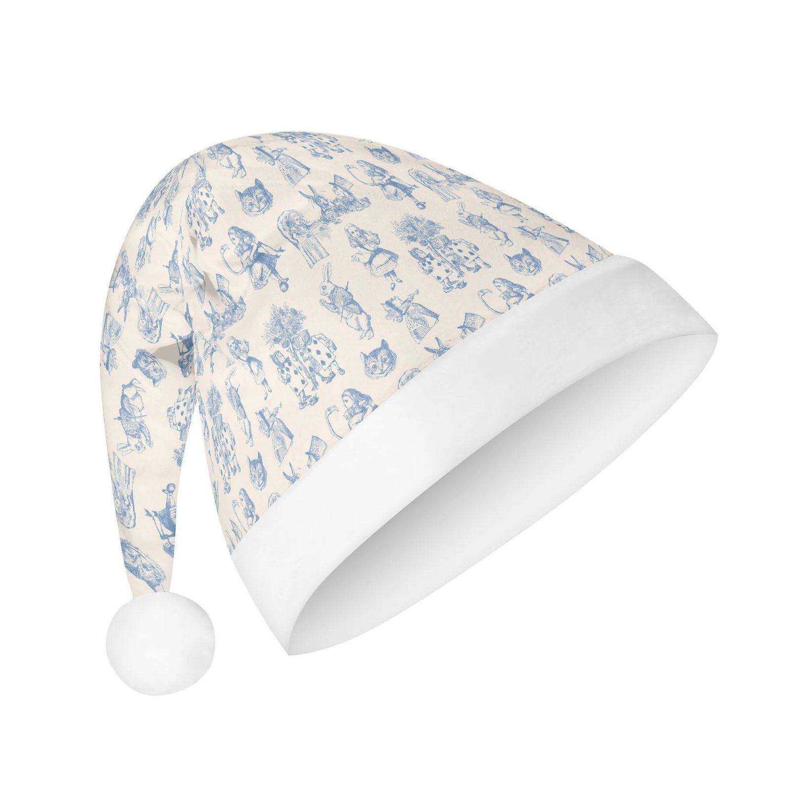 Blue Alice in Wonderland Christmas Santa Hat