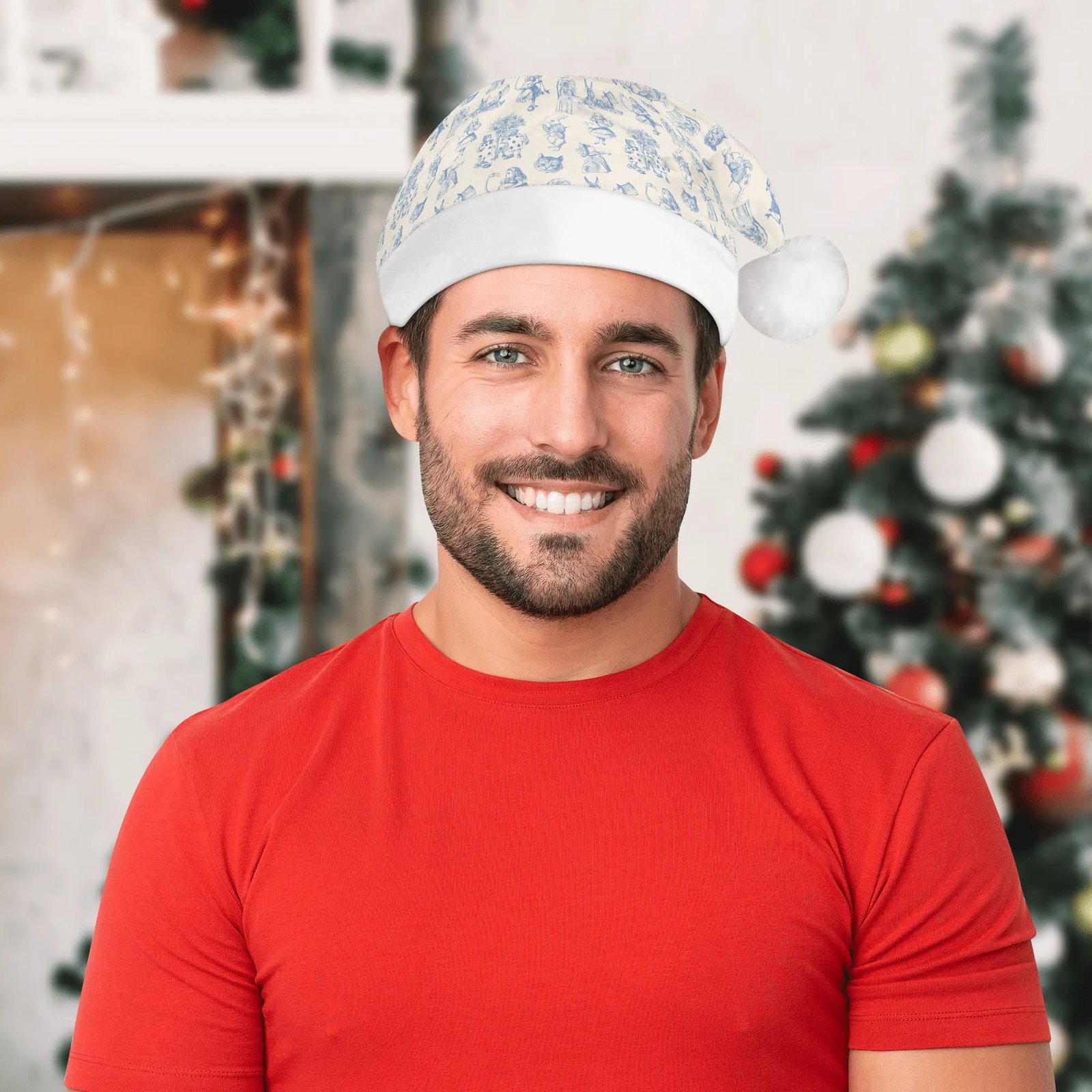 Alice in Wonderland Christmas Santa Hat | Blue - Image 4