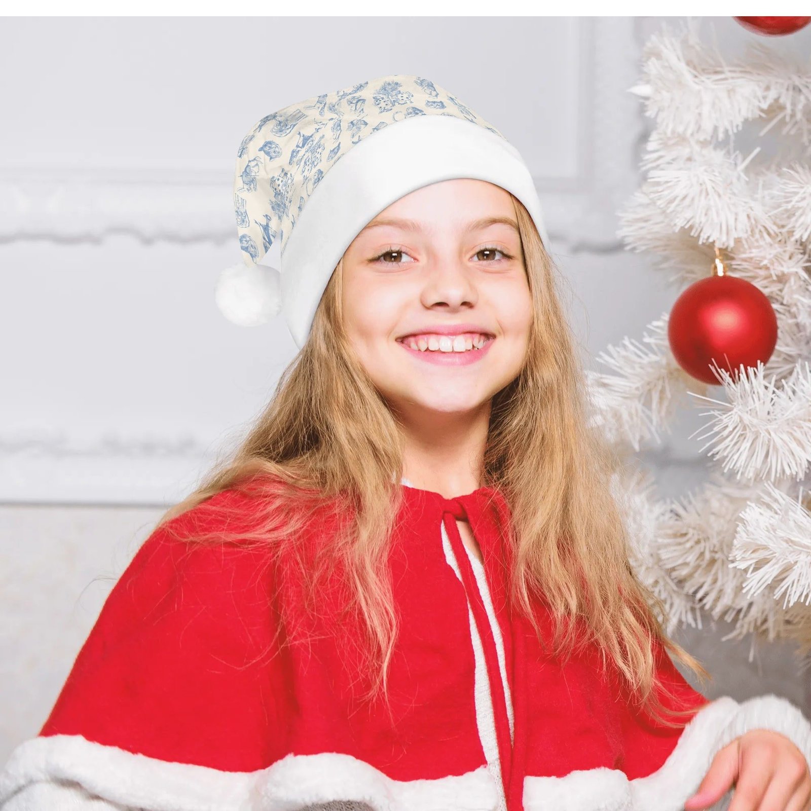 Alice in Wonderland Christmas Santa Hat | Blue - Image 5