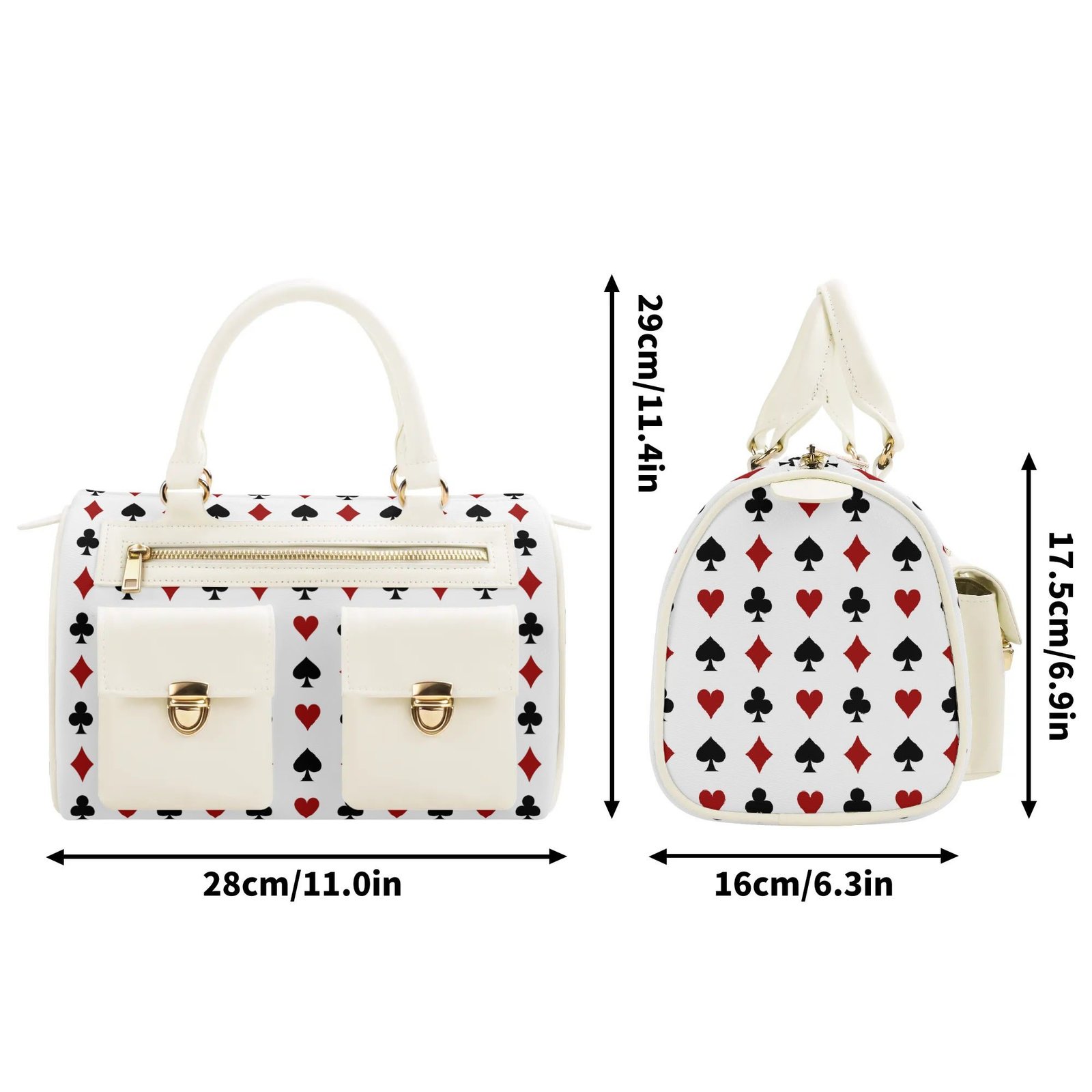 Card Suit Handbag | Card Suit Baguette Bag - Image 9