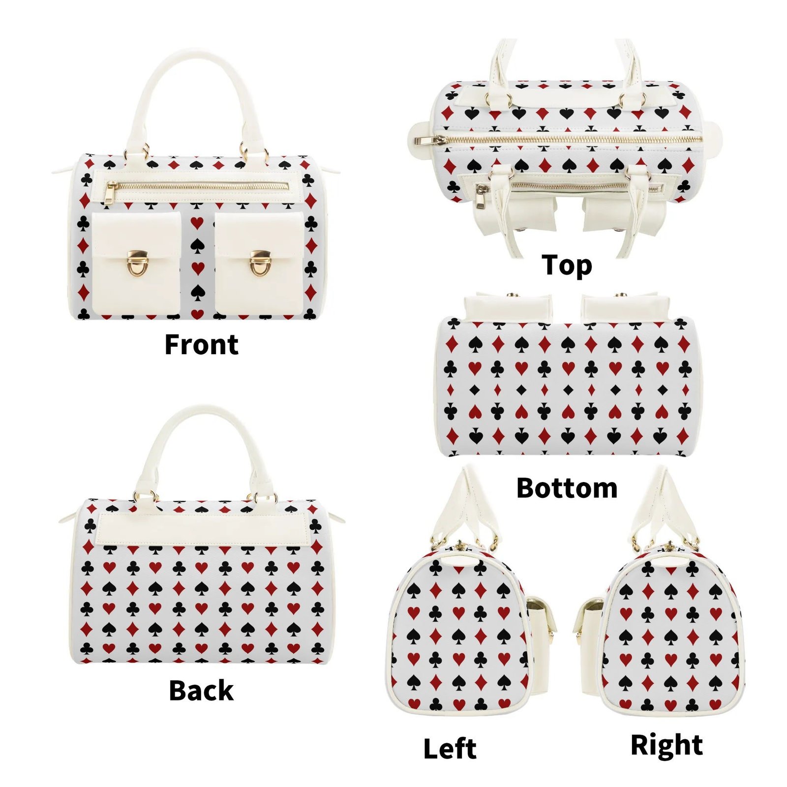 Card Suit Handbag | Card Suit Baguette Bag - Image 8