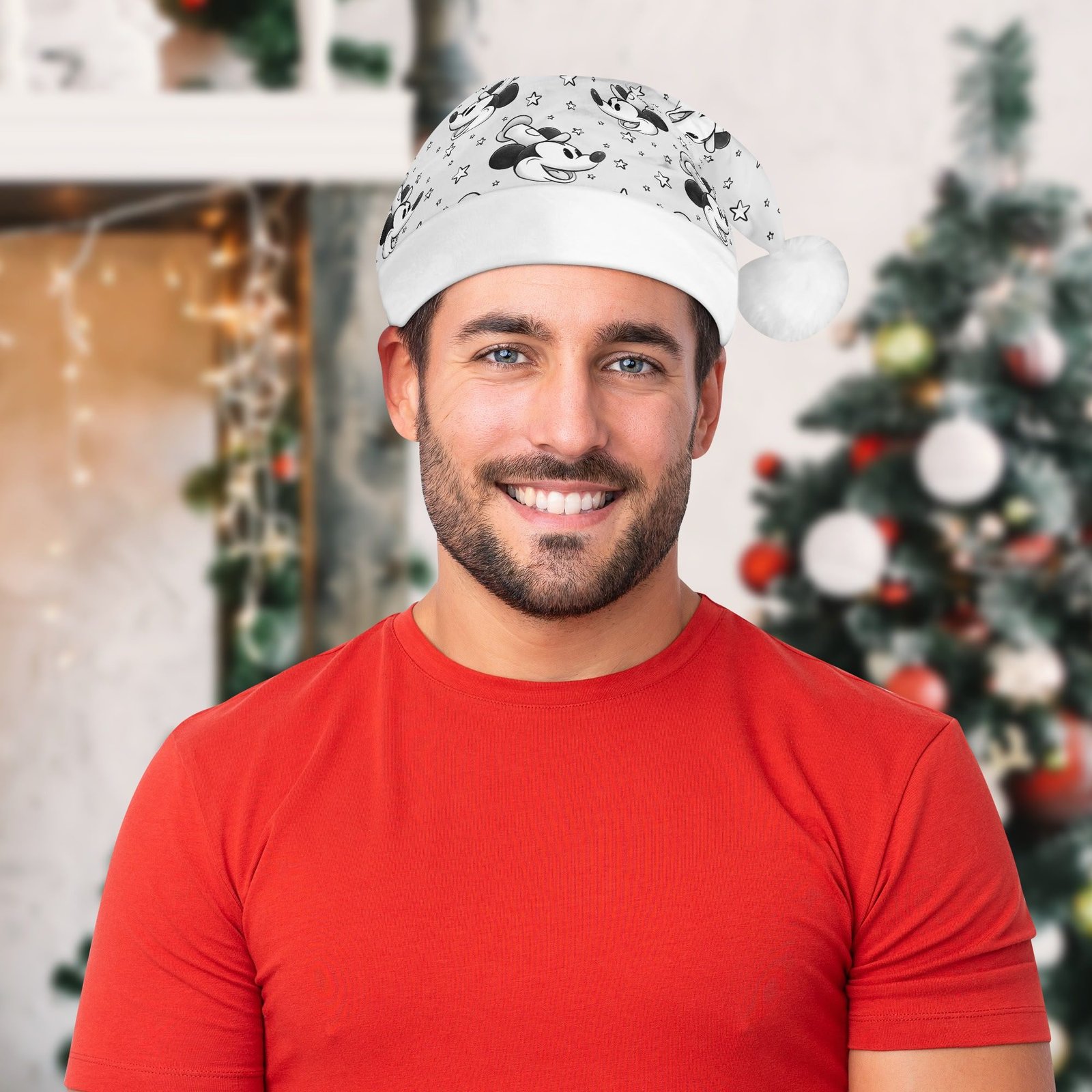 Steamboat Willie Christmas Santa Hat - Image 4