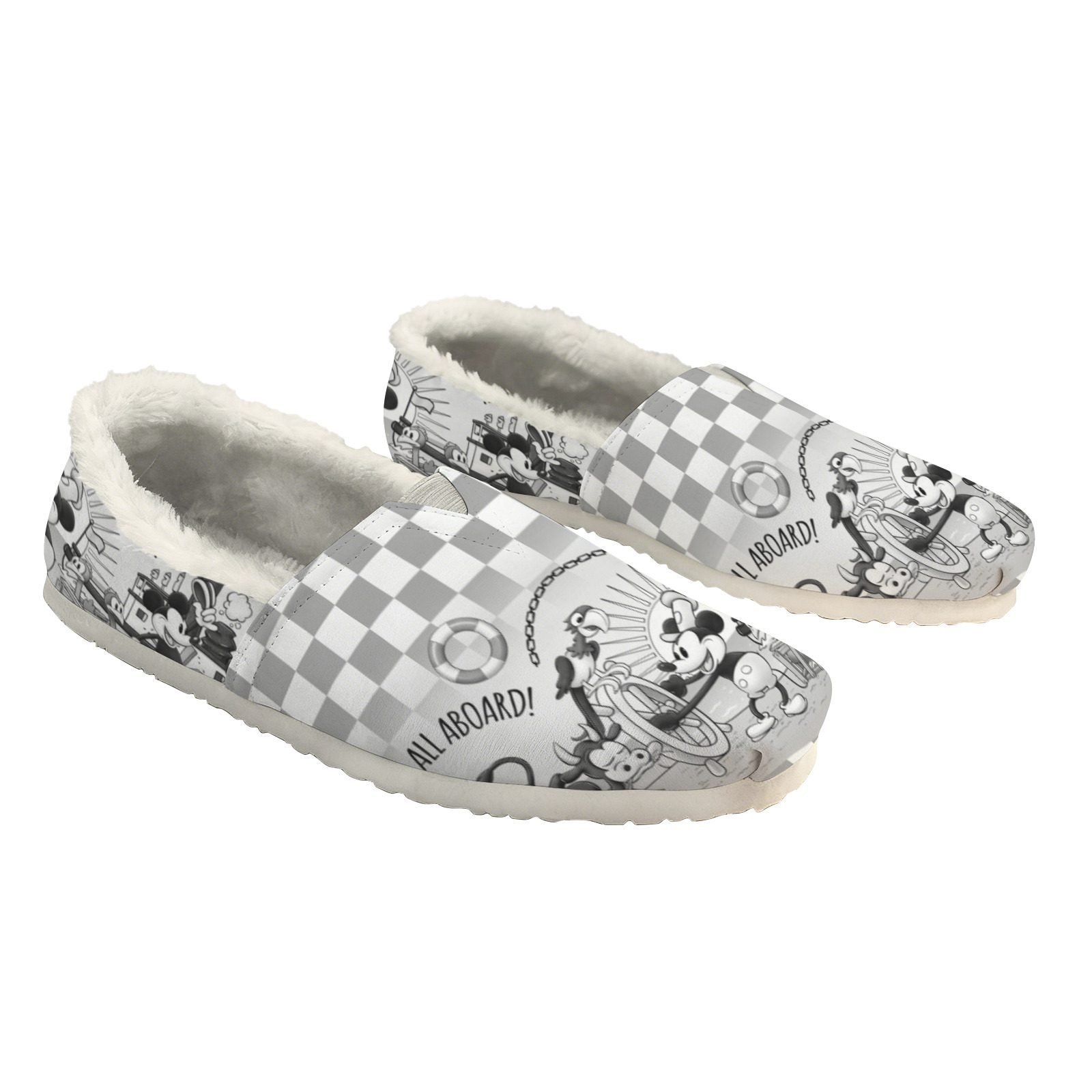 Fluffy Steamboat Willie Women's Shoes